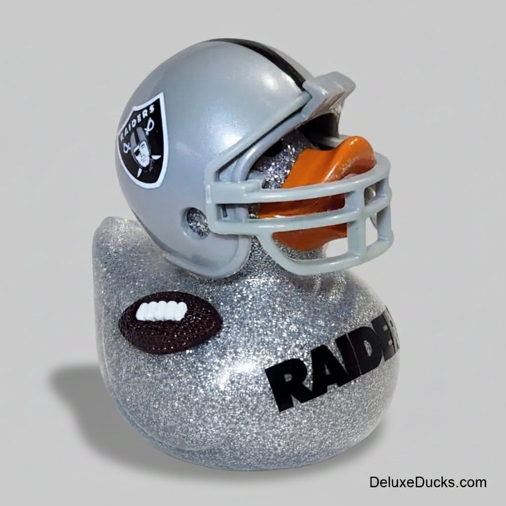 LAS VEGAS RAIDERS Rubber Duck Gift nfl Bedazzled Duck Cruise Dashboard – Deluxe Ducks