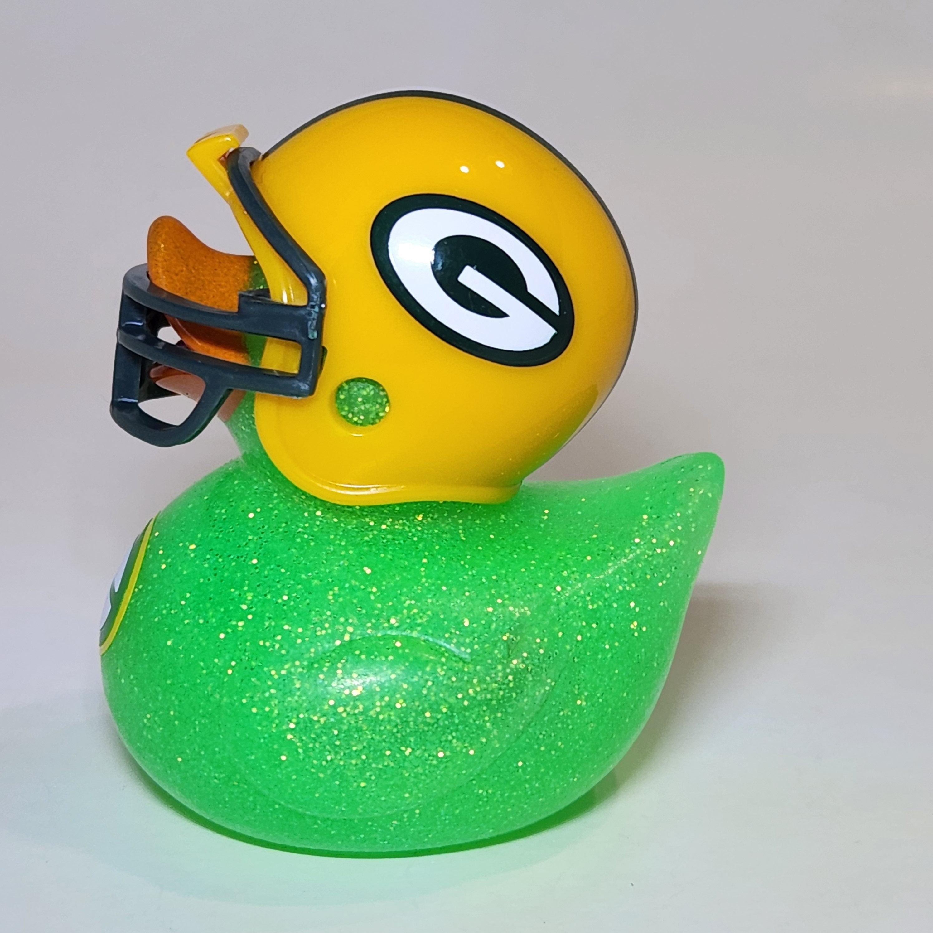 GREEN BAY PACKERS Rubber Duck Gift Bedazzled Duck Cruise Dashboard Ducks