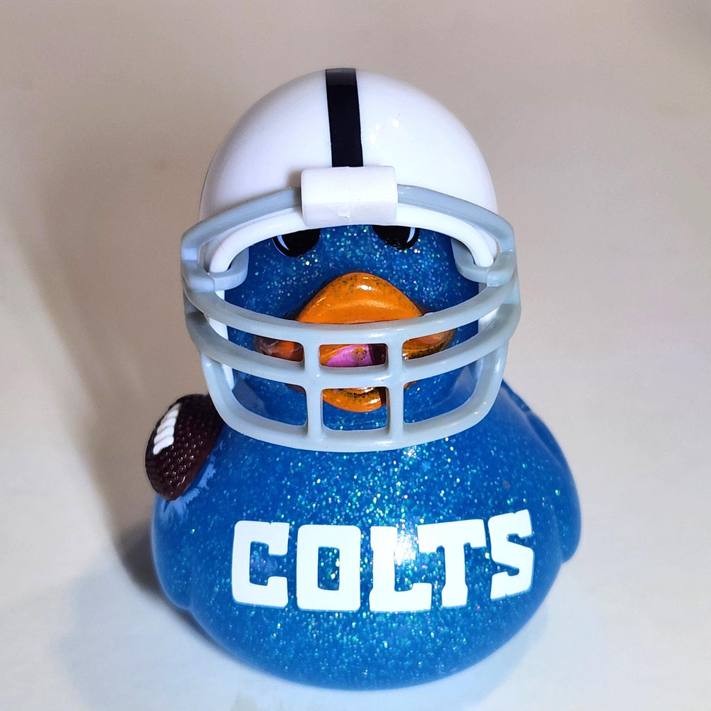 INDIANAPOLIS COLTS Rubber Duck Gift Bedazzled Duck Cruise Dashboard Ducks