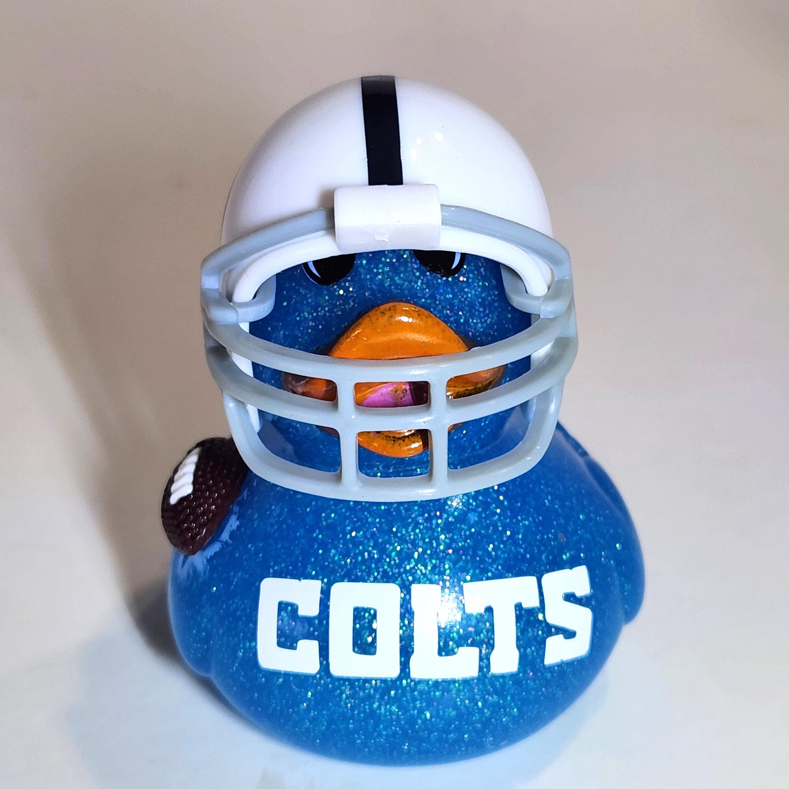 INDIANAPOLIS COLTS Rubber Duck Gift Bedazzled Duck Cruise Dashboard Ducks