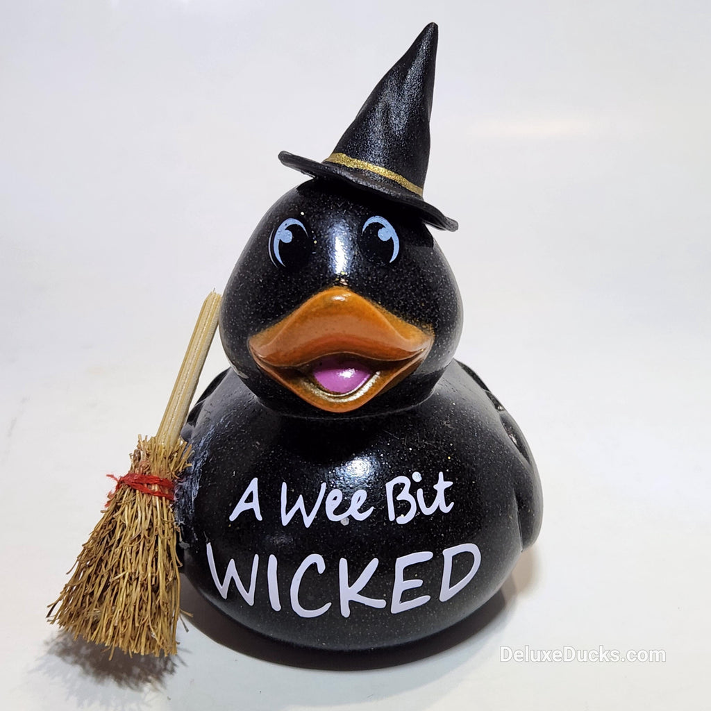 WITCH Rubber Duck Gift Bedazzled Collectible Cruise Halloween Wee Bit Wicked