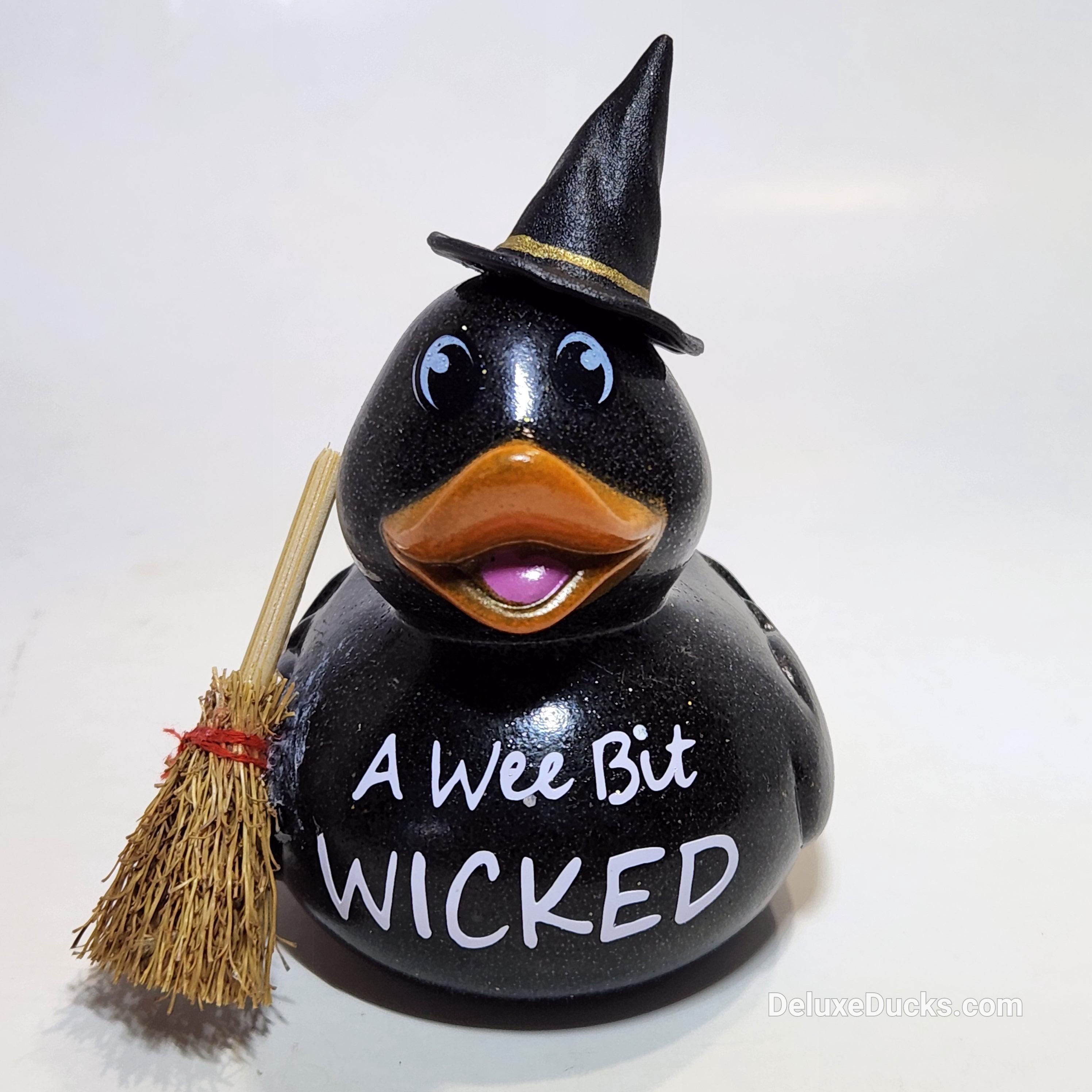 WITCH Rubber Duck Gift Bedazzled Collectible Cruise Halloween Wee Bit Wicked
