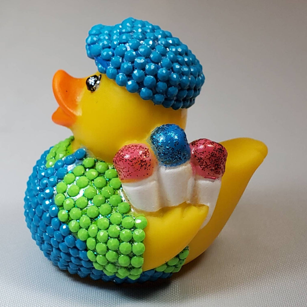 BILL McFLAPPER Rubber Duck Ducks Gift Painter Bedazzled Bling Collectible Gift Rubber Ducks Cruise Ducks