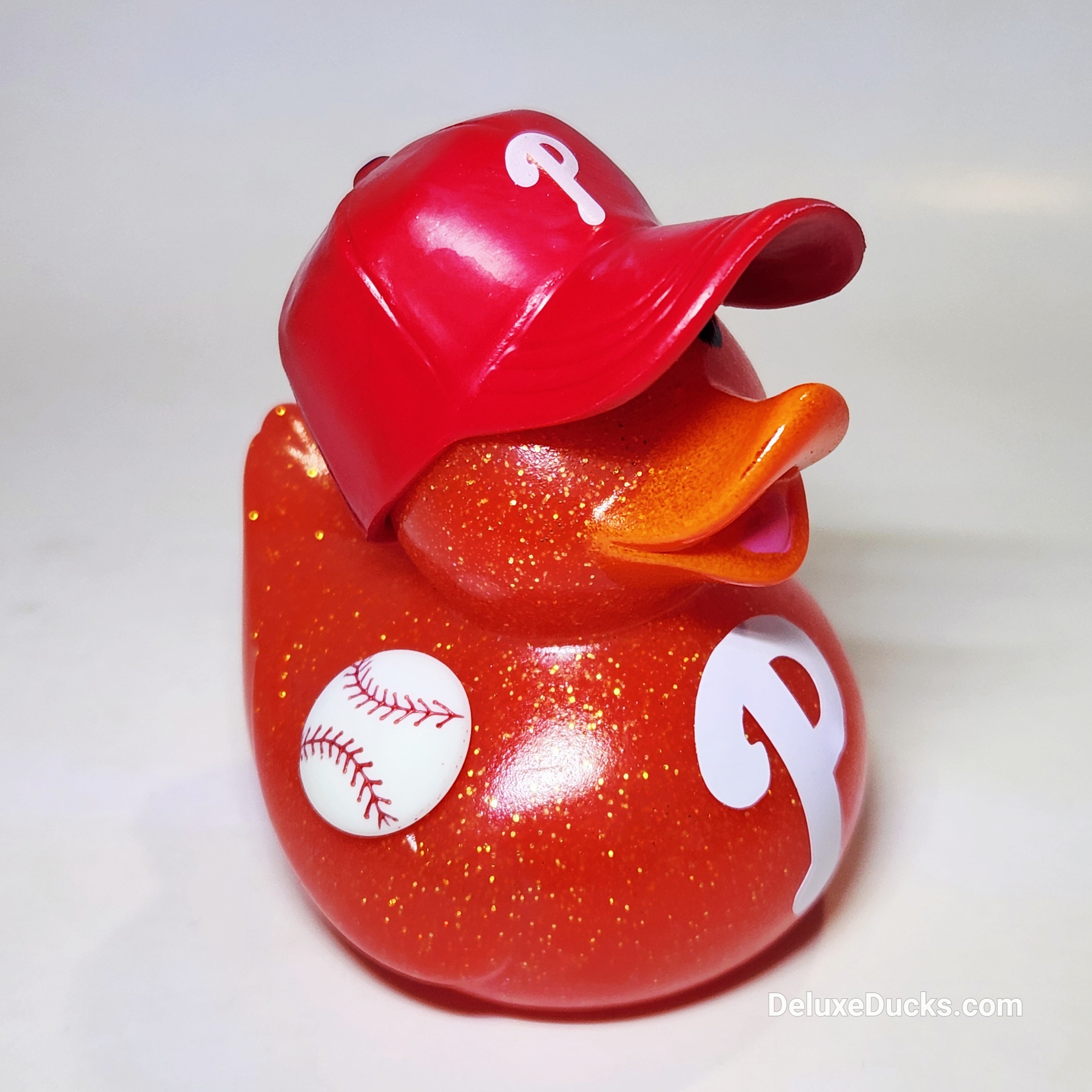 PHILADELPHIA PHILLIES Rubber Duck Gift Bedazzled Baseball Duck Cruise Dashboard Ducks