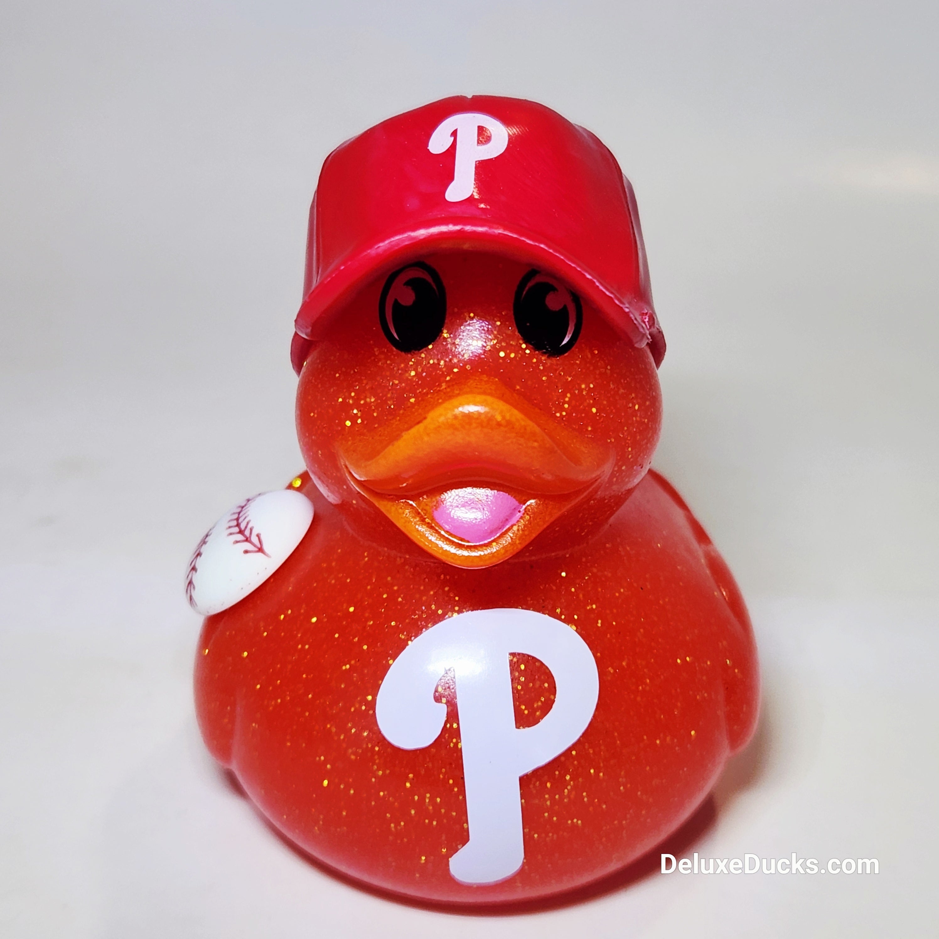 PHILADELPHIA PHILLIES Rubber Duck Gift Bedazzled Baseball Duck Cruise Dashboard Ducks