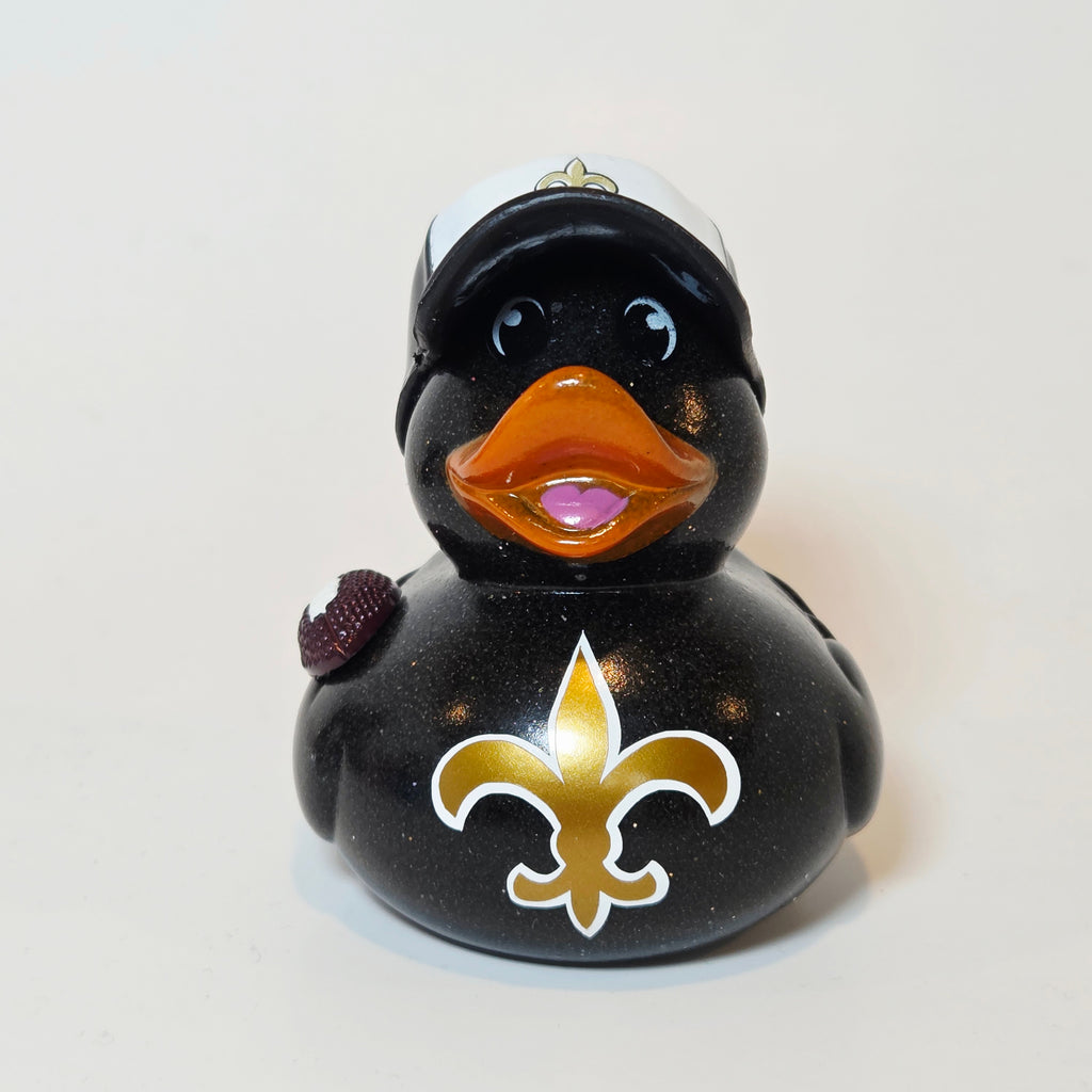 NEW ORLEANS SAINTS Rubber Duck Gift Bedazzled Football nfl Duck Cruise Dashboard Ducks