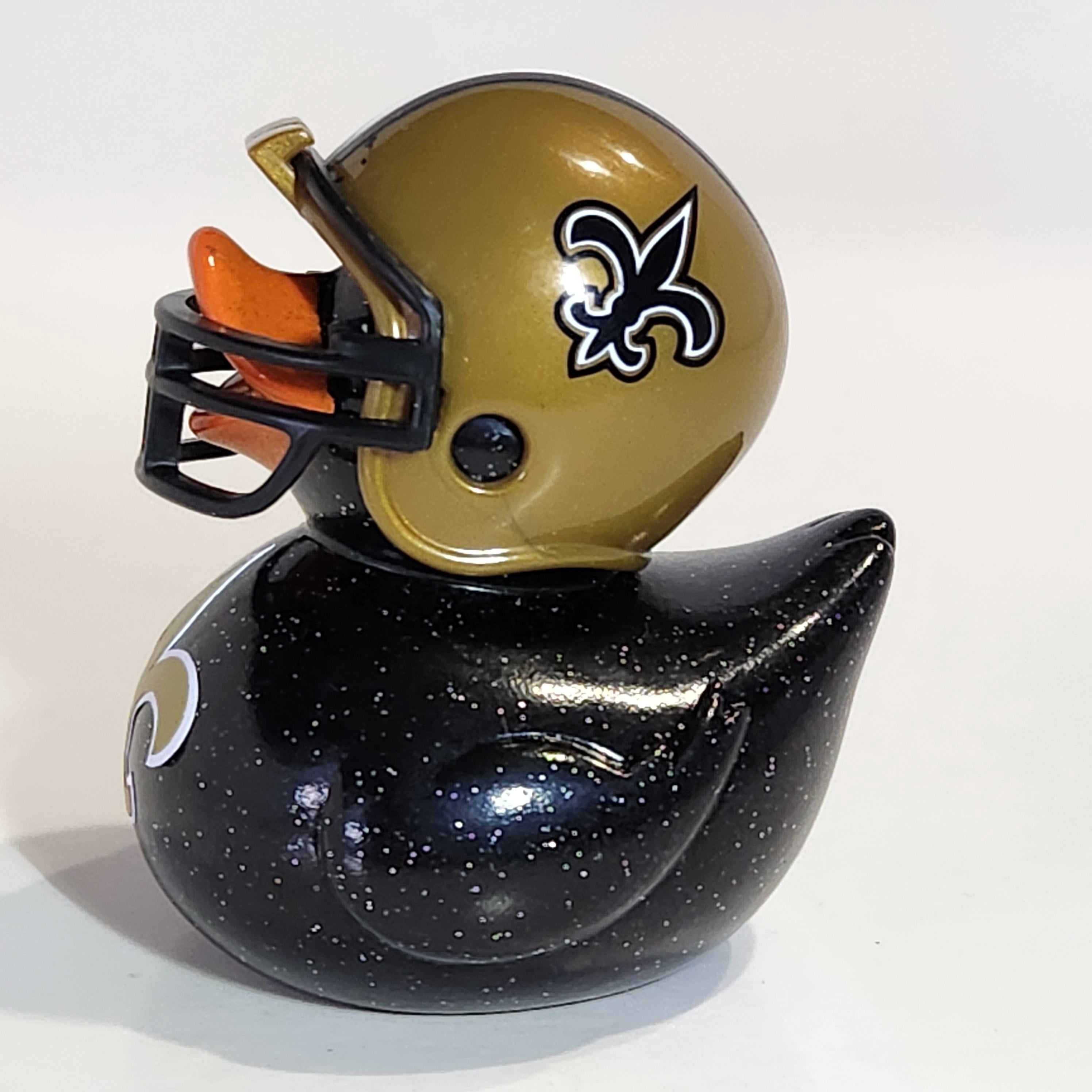 NEW ORLEANS SAINTS Rubber Duck Gift Bedazzled Football nfl Duck Cruise Dashboard Ducks