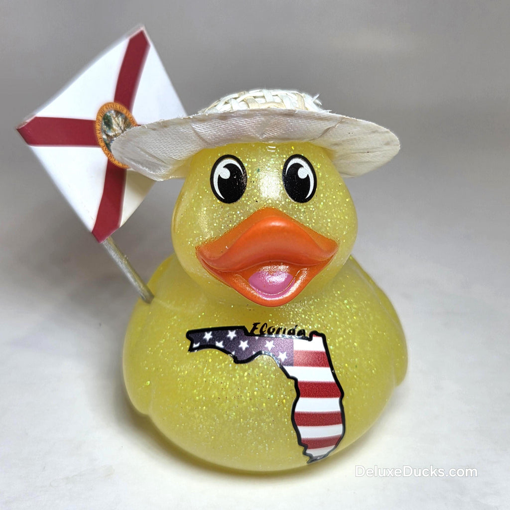 FLORIDA Rubber Duck Flag Gift Bedazzled Collectible Cruise