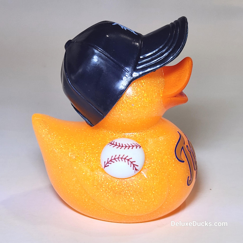 DETROIT TIGERS Rubber Duck Gift Bedazzled Baseball Duck Cruise Dashboard Ducks
