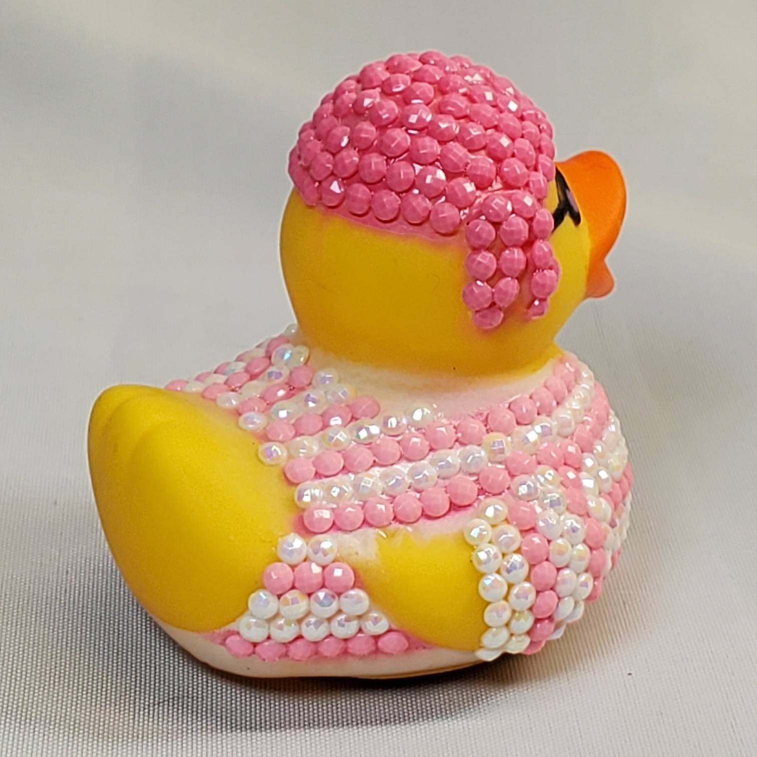 POND PIRATE Rubber Duck Ducks Gift Pink Bedazzled Bling Collectible Gift Rubber Ducks Cruise Ducks Dashboard
