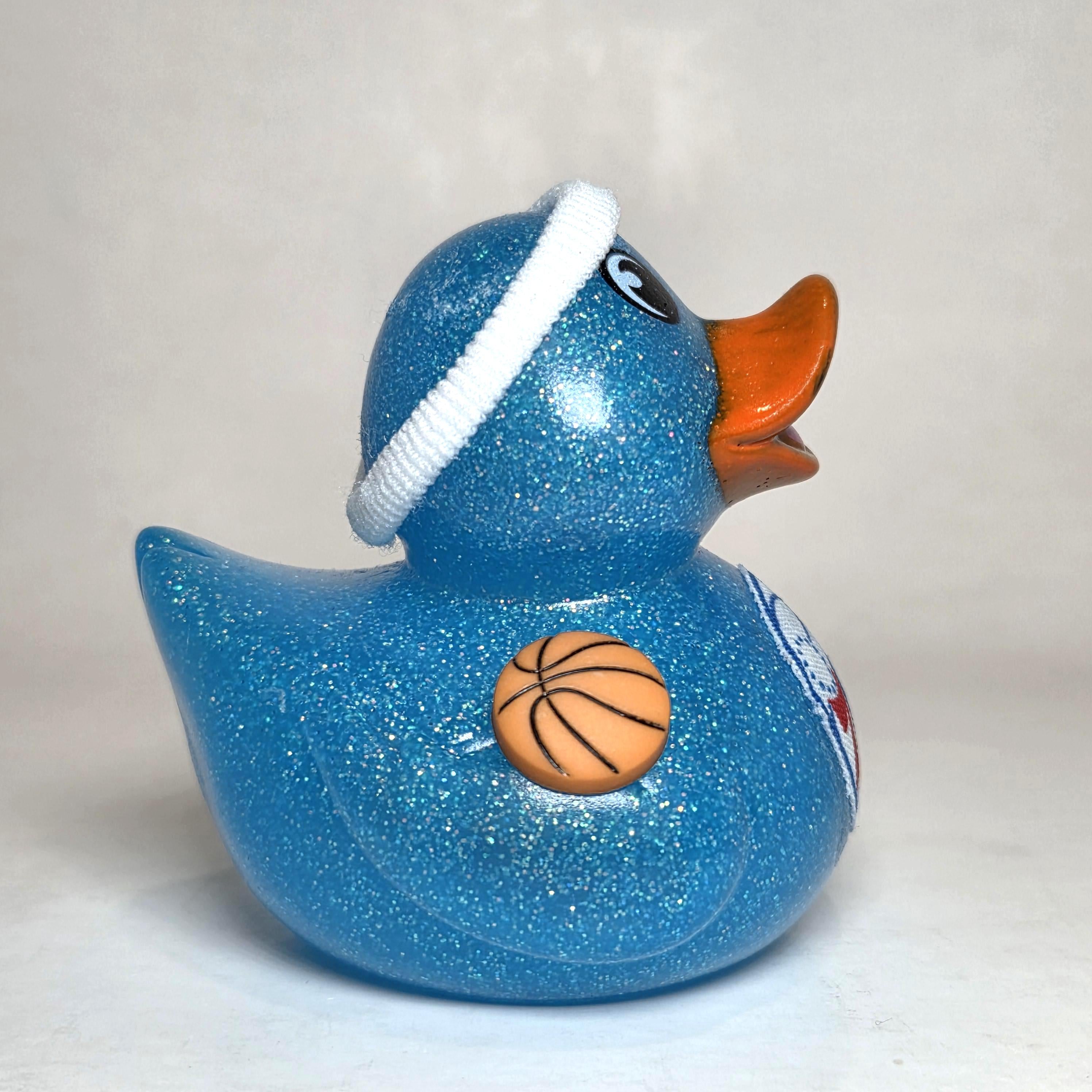 PHILADELPHIA 76ERS Rubber Duck Gift Bedazzled NBA Duck Cruise Dashboard Ducks