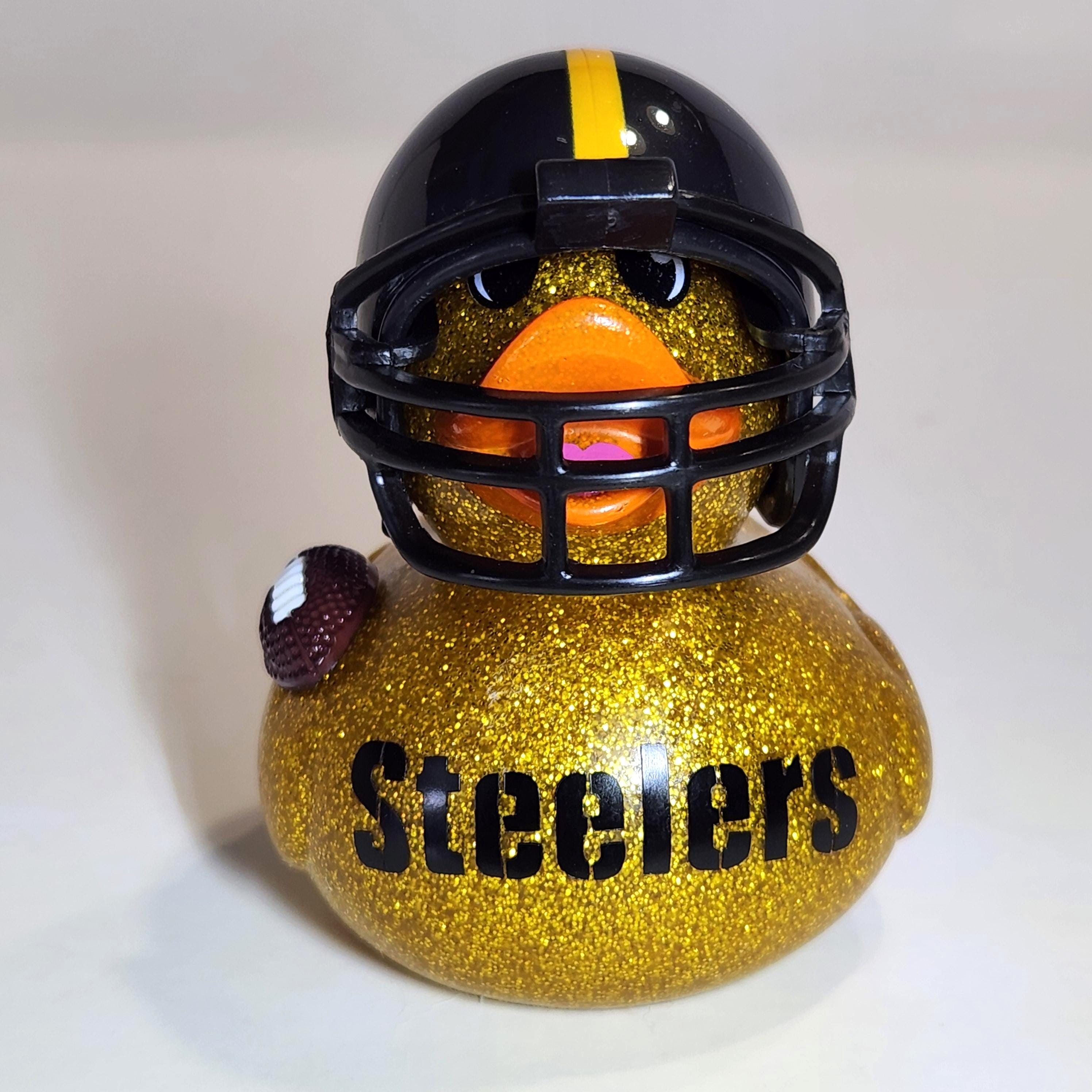 PITTSBURGH STEELERS Rubber Duck Gift Bedazzled Duck Cruise Dashboard Ducks