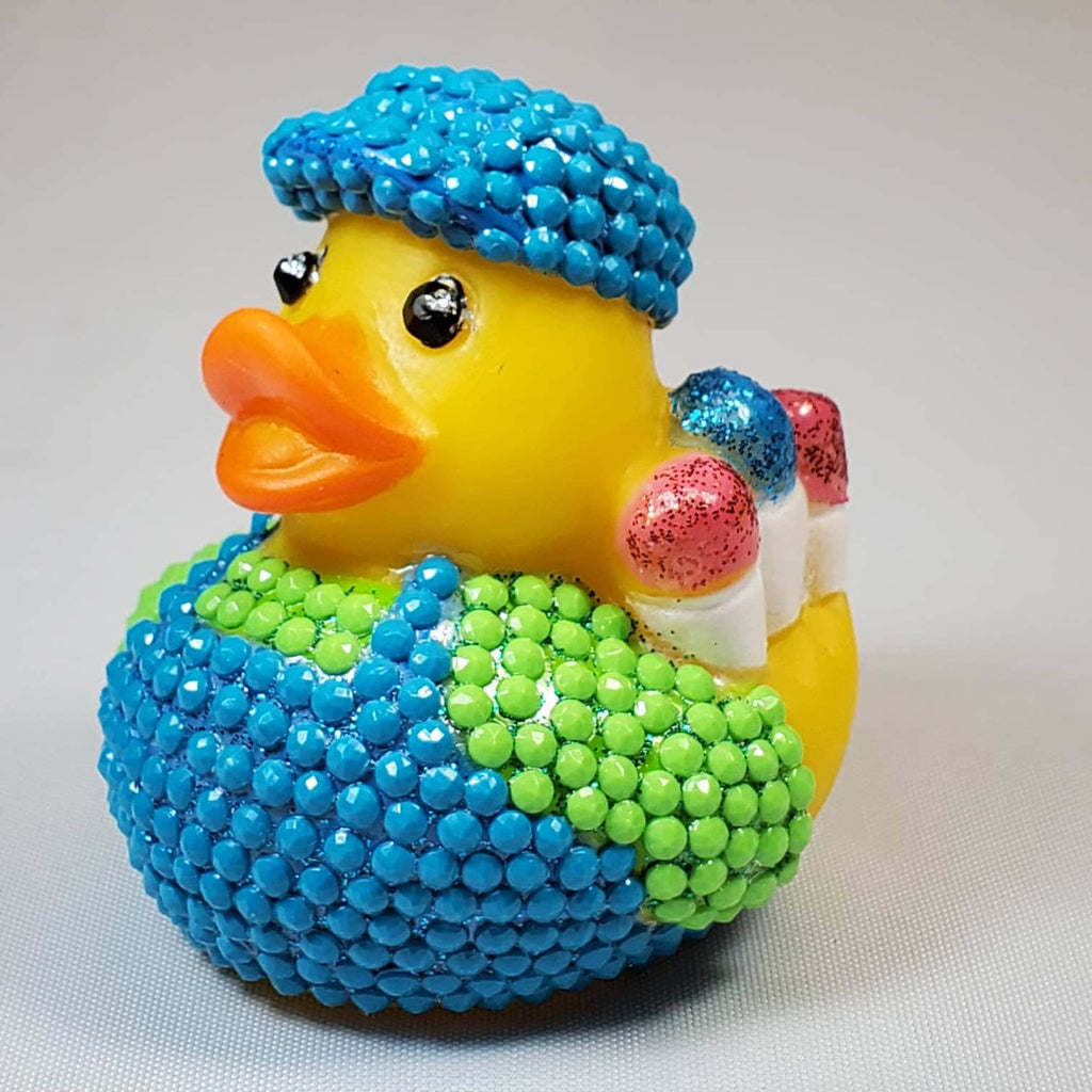 BILL McFLAPPER Rubber Duck Ducks Gift Painter Bedazzled Bling Collectible Gift Rubber Ducks Cruise Ducks