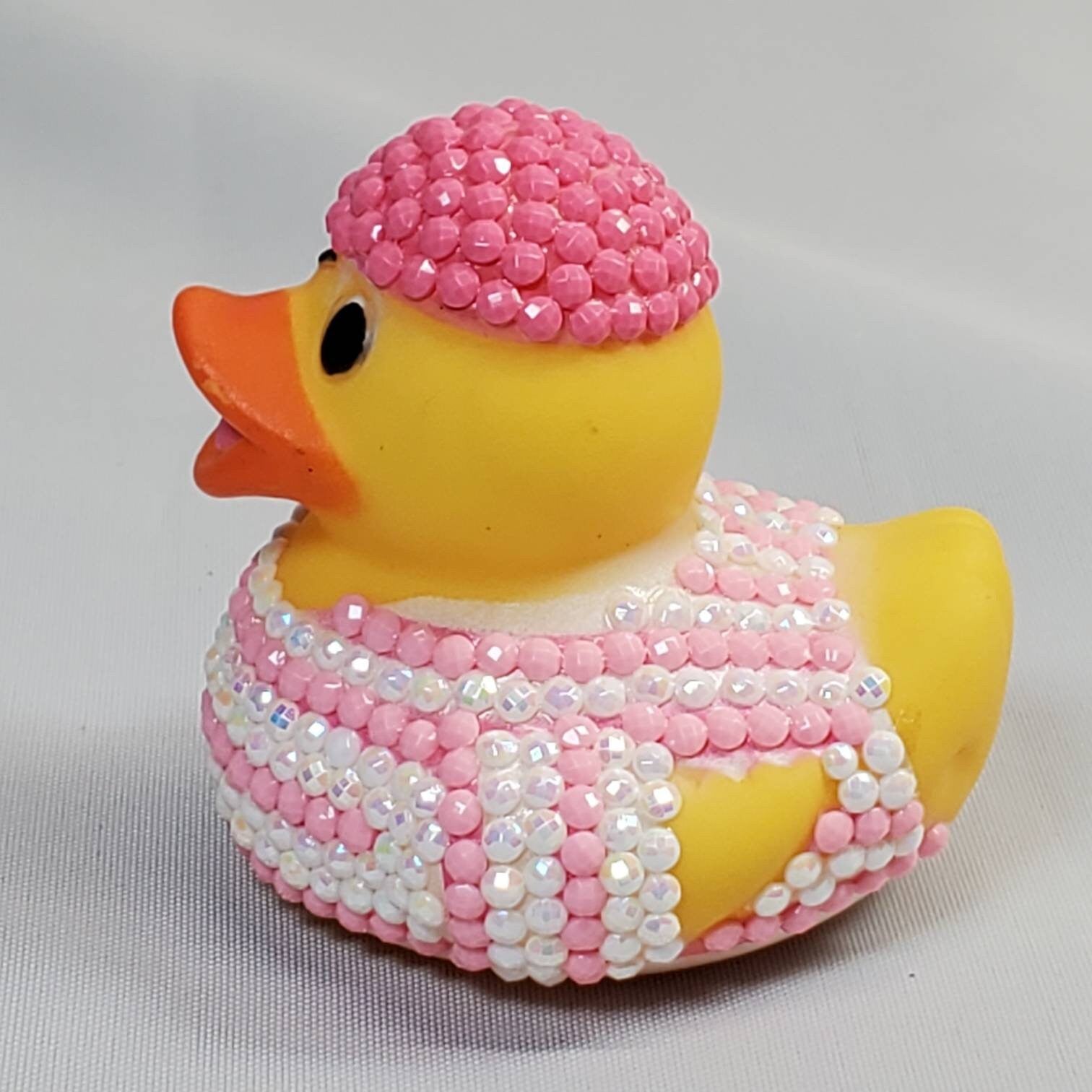 POND PIRATE Rubber Duck Ducks Gift Pink Bedazzled Bling Collectible Gift Rubber Ducks Cruise Ducks Dashboard