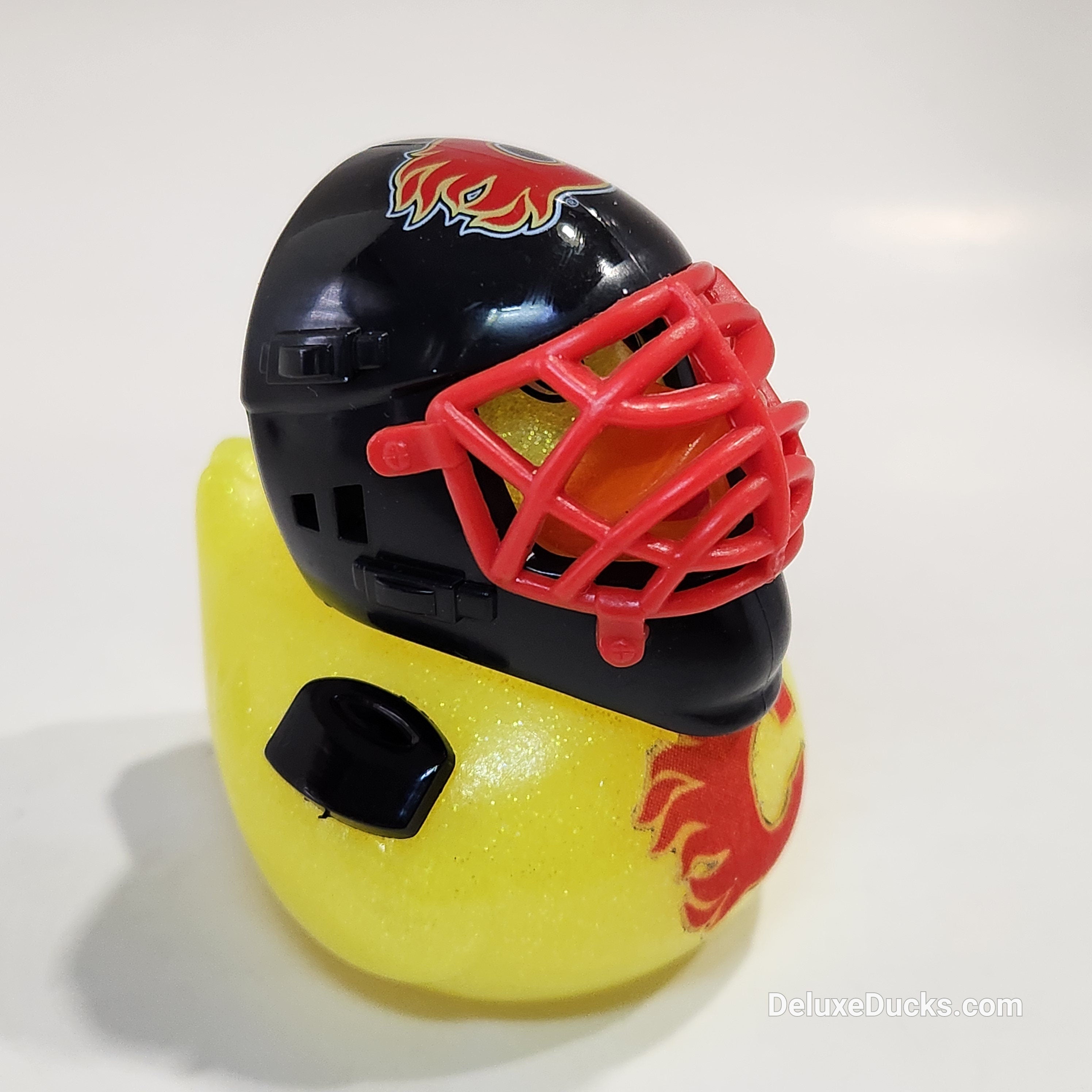 CALGARY FLAMES Rubber Duck Gift nhl Hockey Bedazzled Collectible Duck
