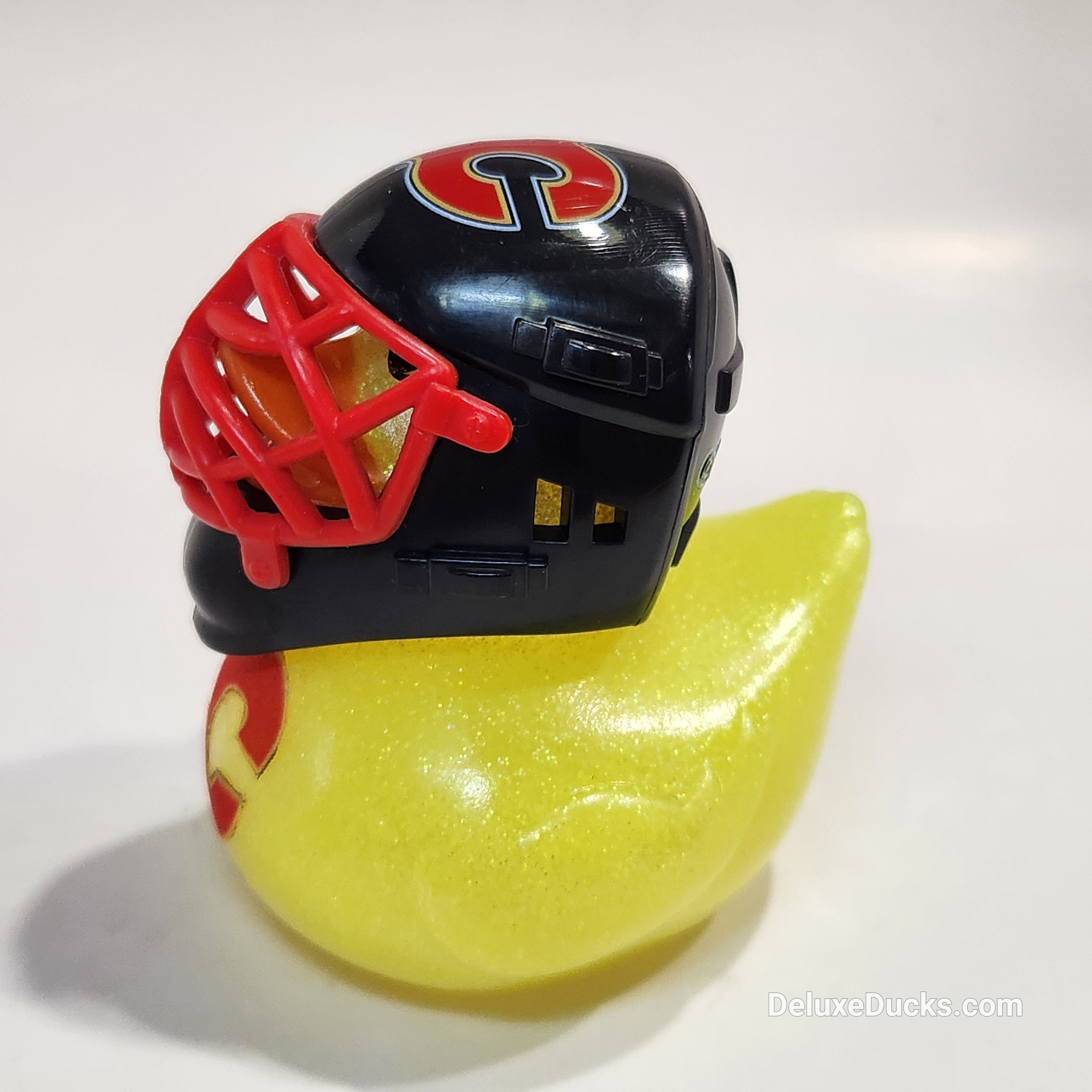 CALGARY FLAMES Rubber Duck Gift nhl Hockey Bedazzled Collectible Duck
