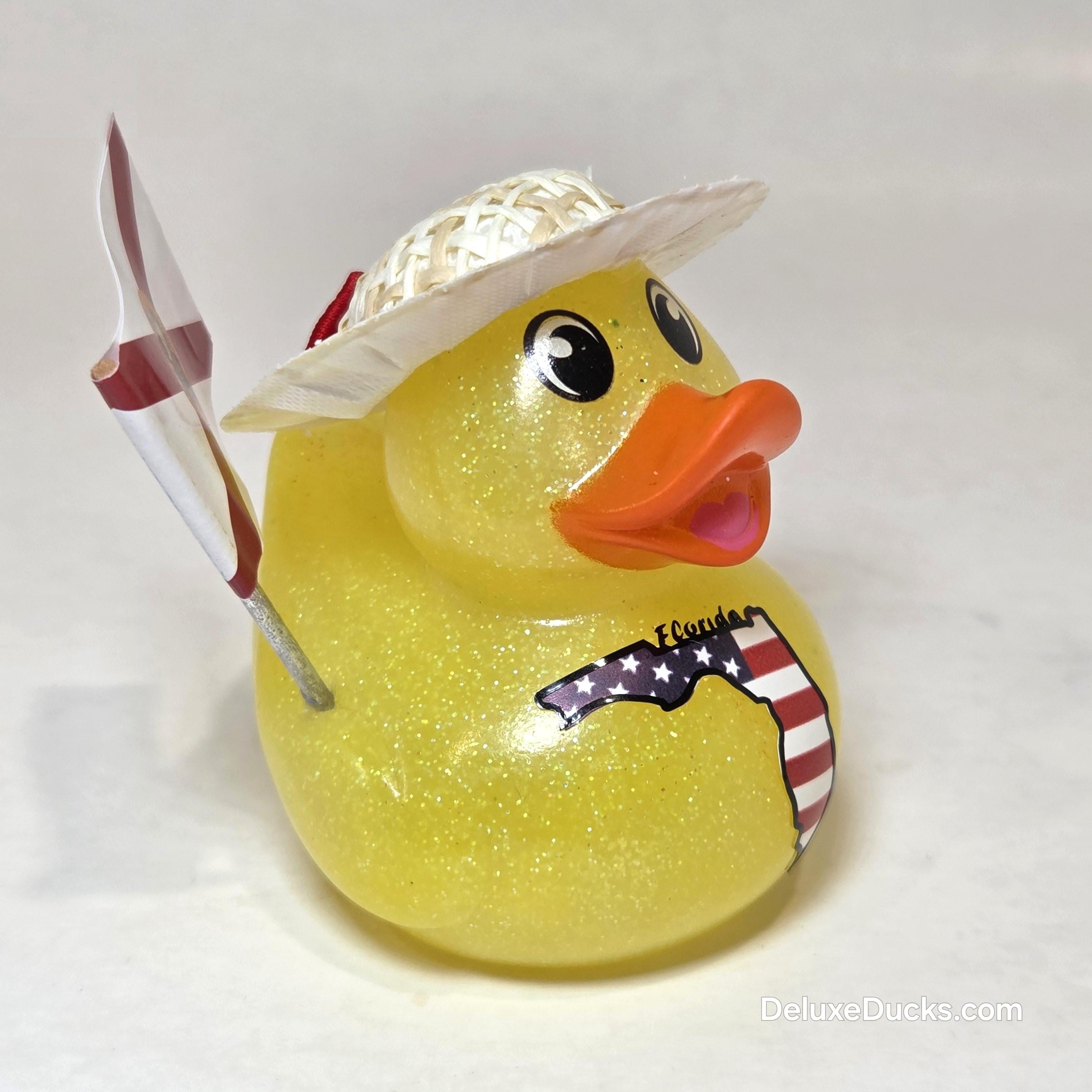FLORIDA Rubber Duck Flag Gift Bedazzled Collectible Cruise