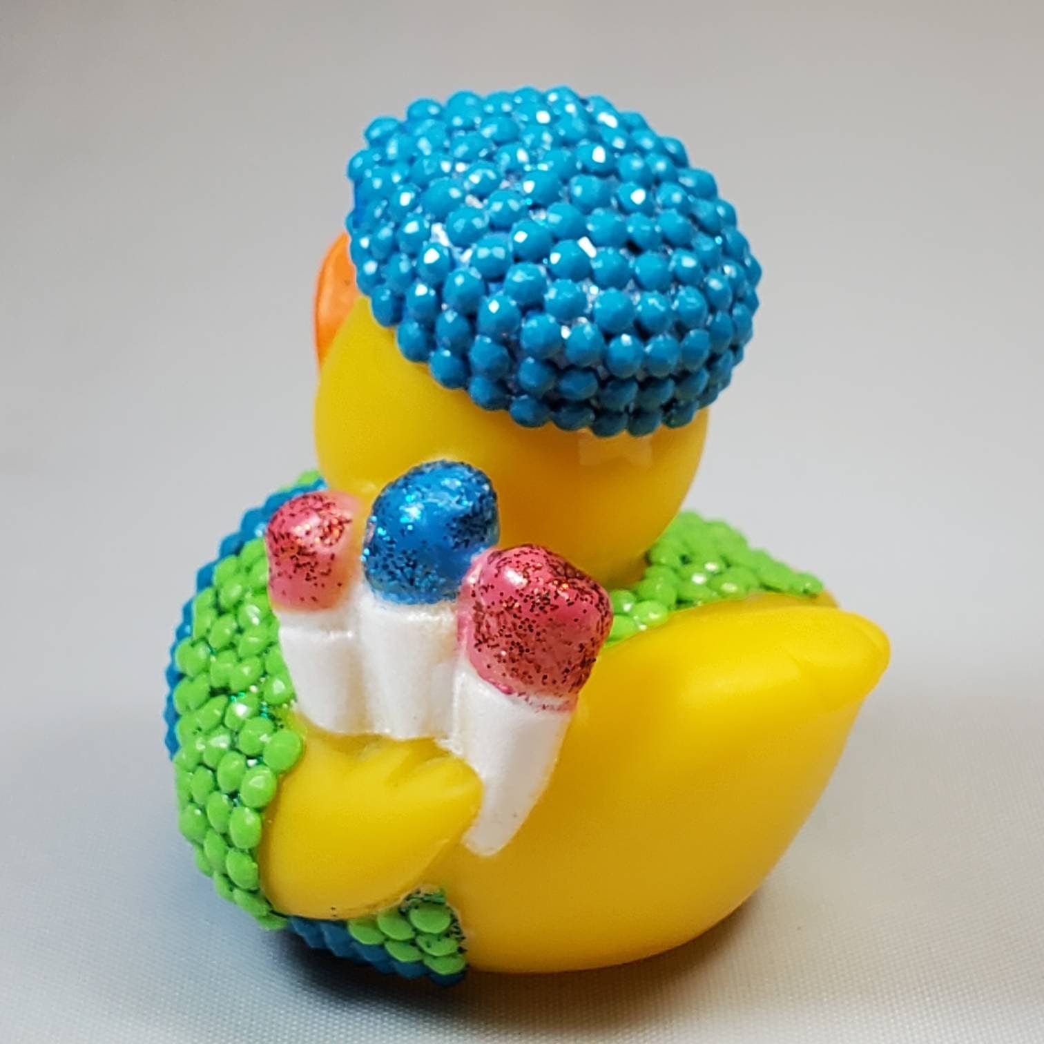 BILL McFLAPPER Rubber Duck Ducks Gift Painter Bedazzled Bling Collectible Gift Rubber Ducks Cruise Ducks