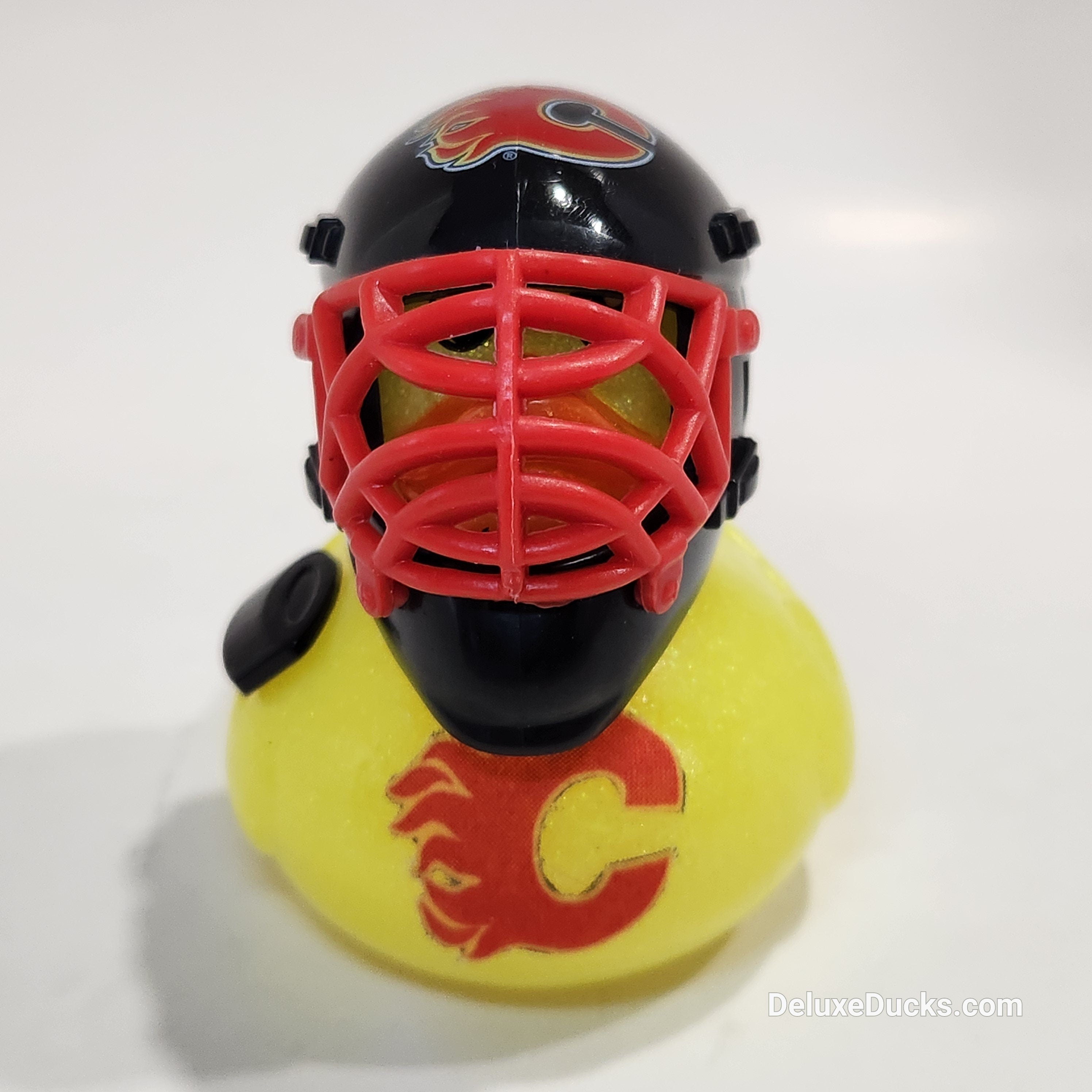 CALGARY FLAMES Rubber Duck Gift nhl Hockey Bedazzled Collectible Duck