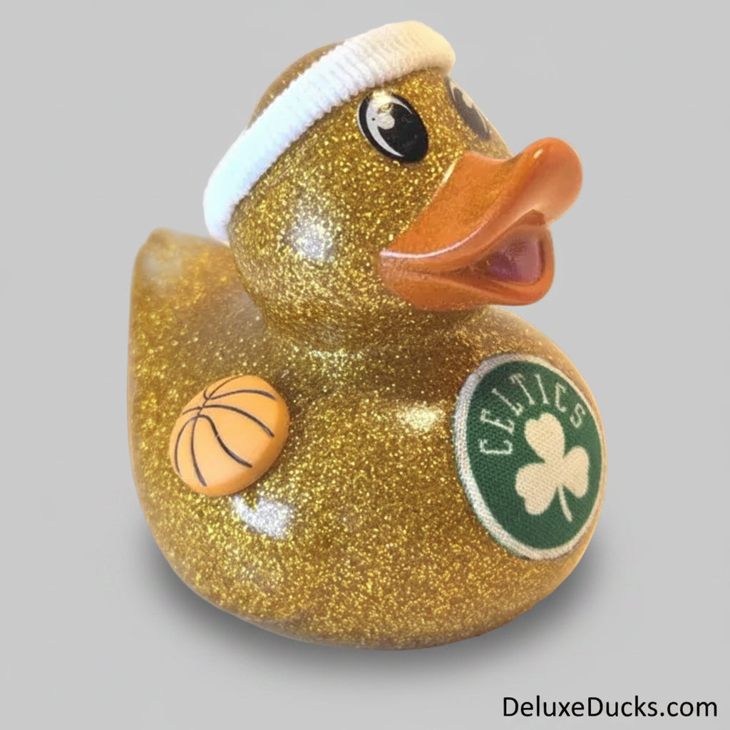 BOSTON CELTICS Rubber Duck Gift Bedazzled NBA Duck Cruise Dashboard Ducks