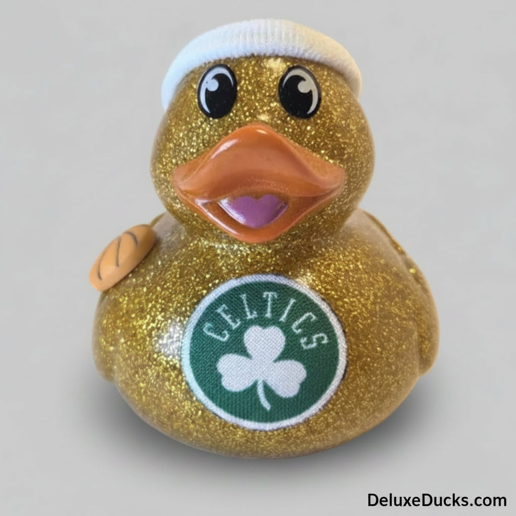 BOSTON CELTICS Rubber Duck Gift Bedazzled NBA Duck Cruise Dashboard Ducks