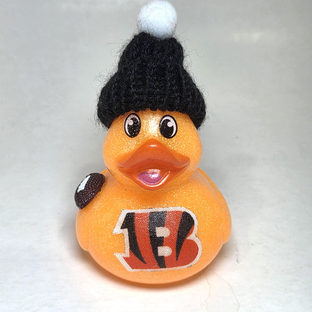 CINCINNATI BENGALS Rubber Duck Gift NFL Football Bedazzled Collectible Duck