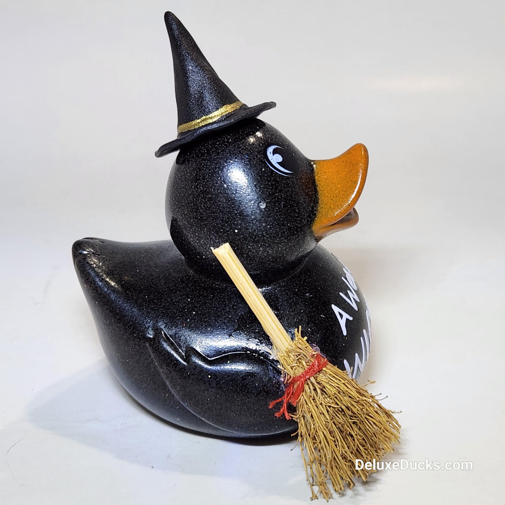 WITCH Rubber Duck Gift Bedazzled Collectible Cruise Halloween Wee Bit Wicked