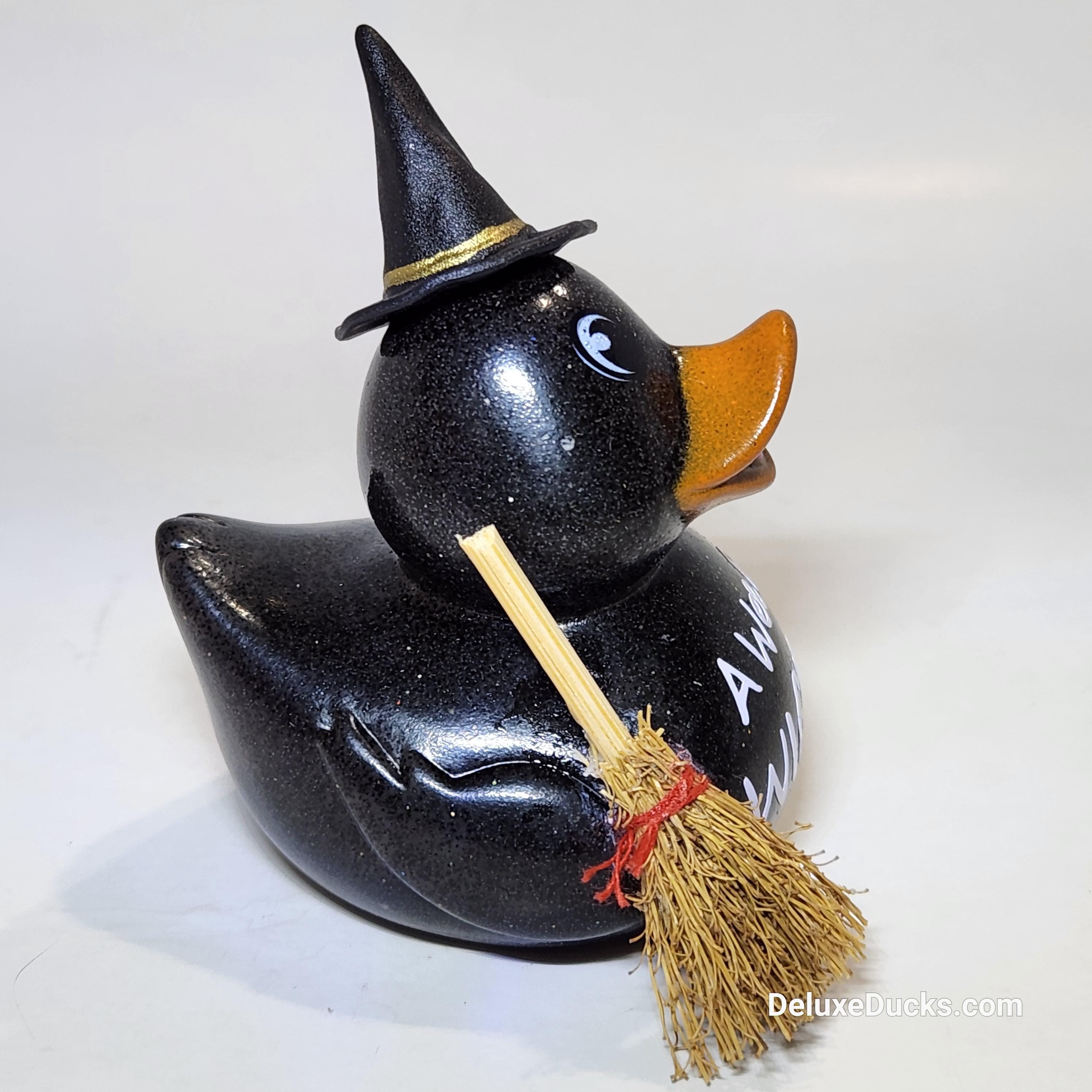 WITCH Rubber Duck Gift Bedazzled Collectible Cruise Halloween Wee Bit Wicked