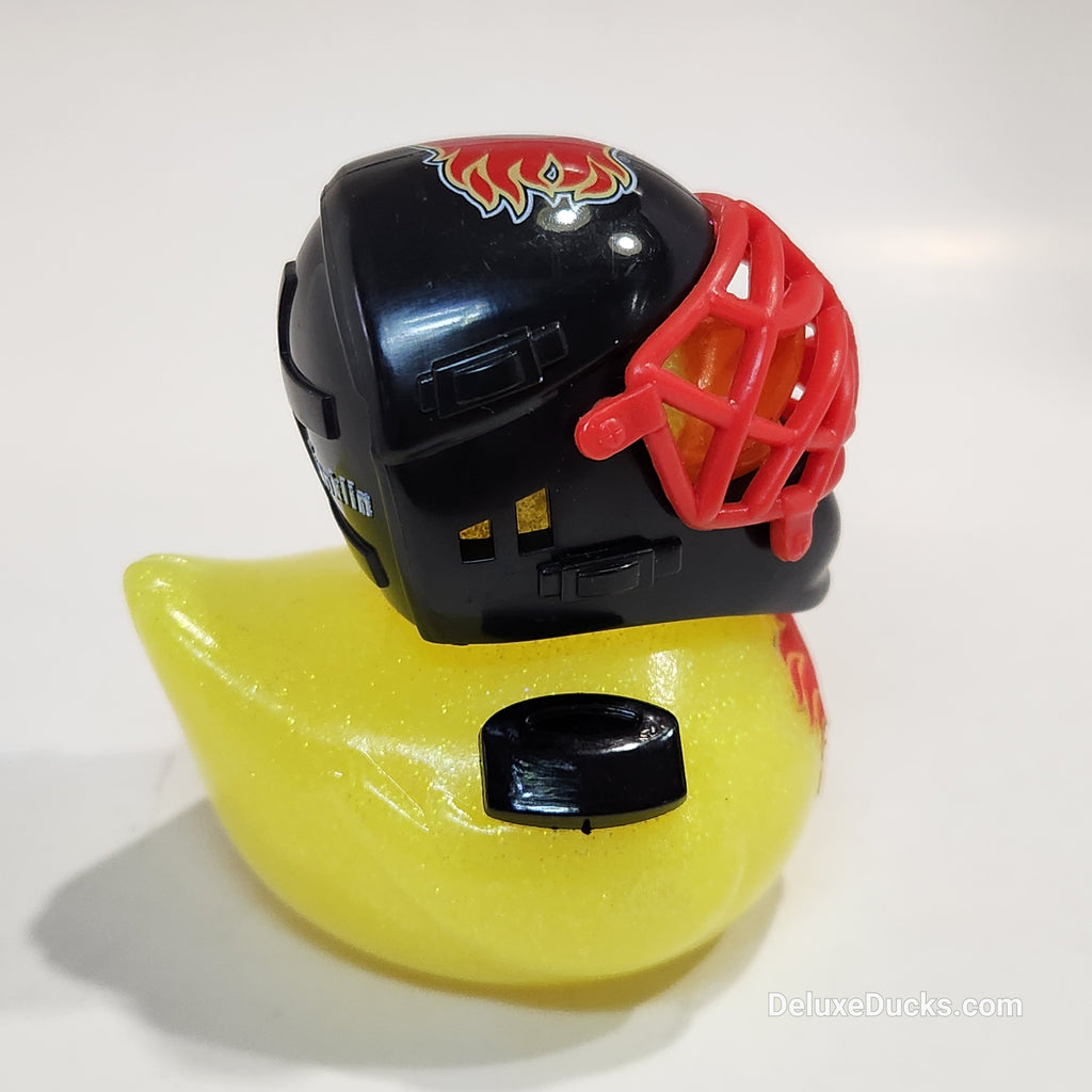 CALGARY FLAMES Rubber Duck Gift nhl Hockey Bedazzled Collectible Duck
