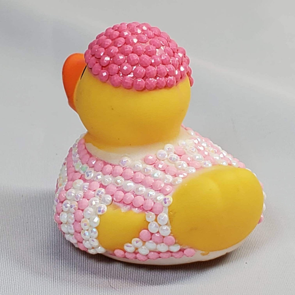 POND PIRATE Rubber Duck Ducks Gift Pink Bedazzled Bling Collectible Gift Rubber Ducks Cruise Ducks Dashboard