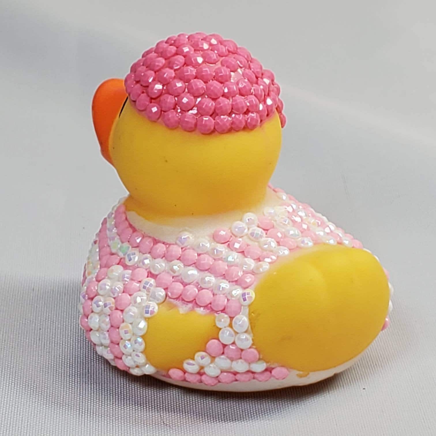 POND PIRATE Rubber Duck Ducks Gift Pink Bedazzled Bling Collectible Gift Rubber Ducks Cruise Ducks Dashboard