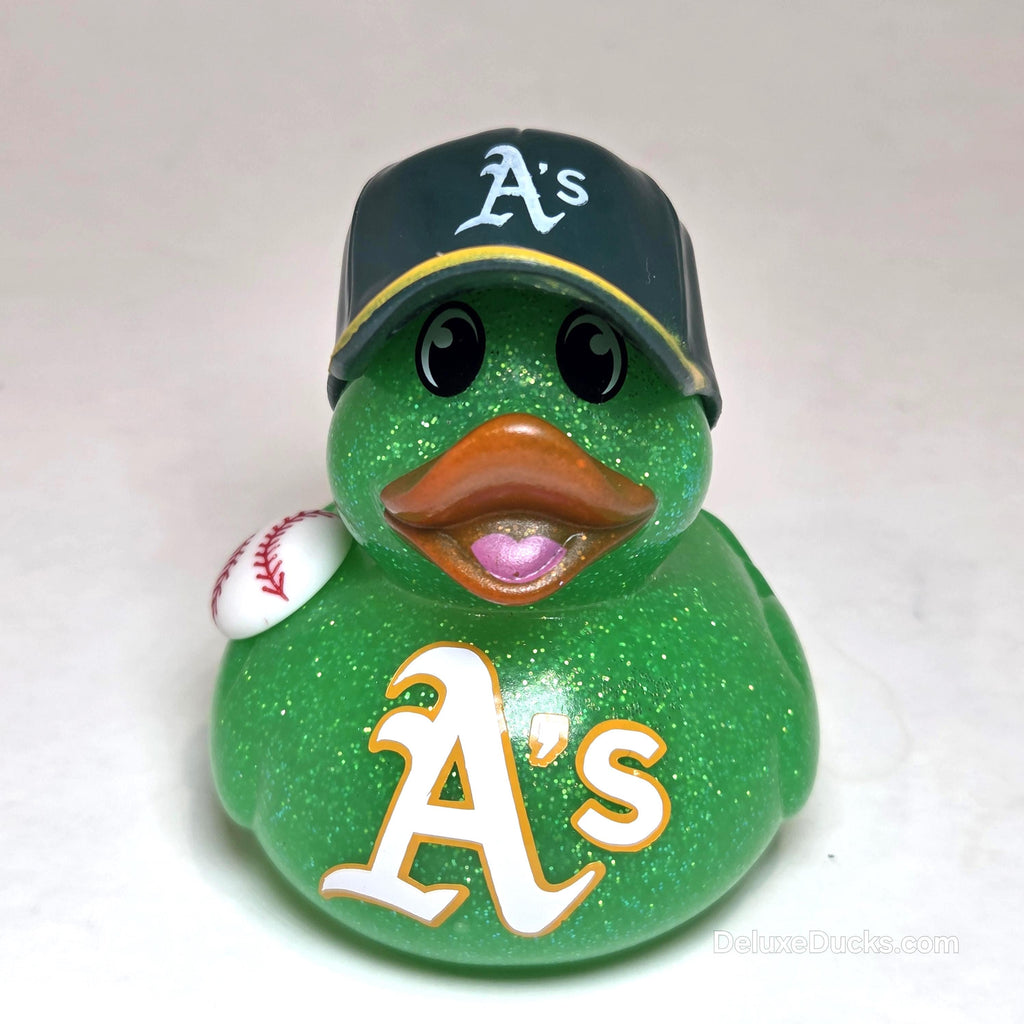 OAKLAND As ATHLETICS Rubber Duck Gift Baseball Bedazzled Collectible Duck
