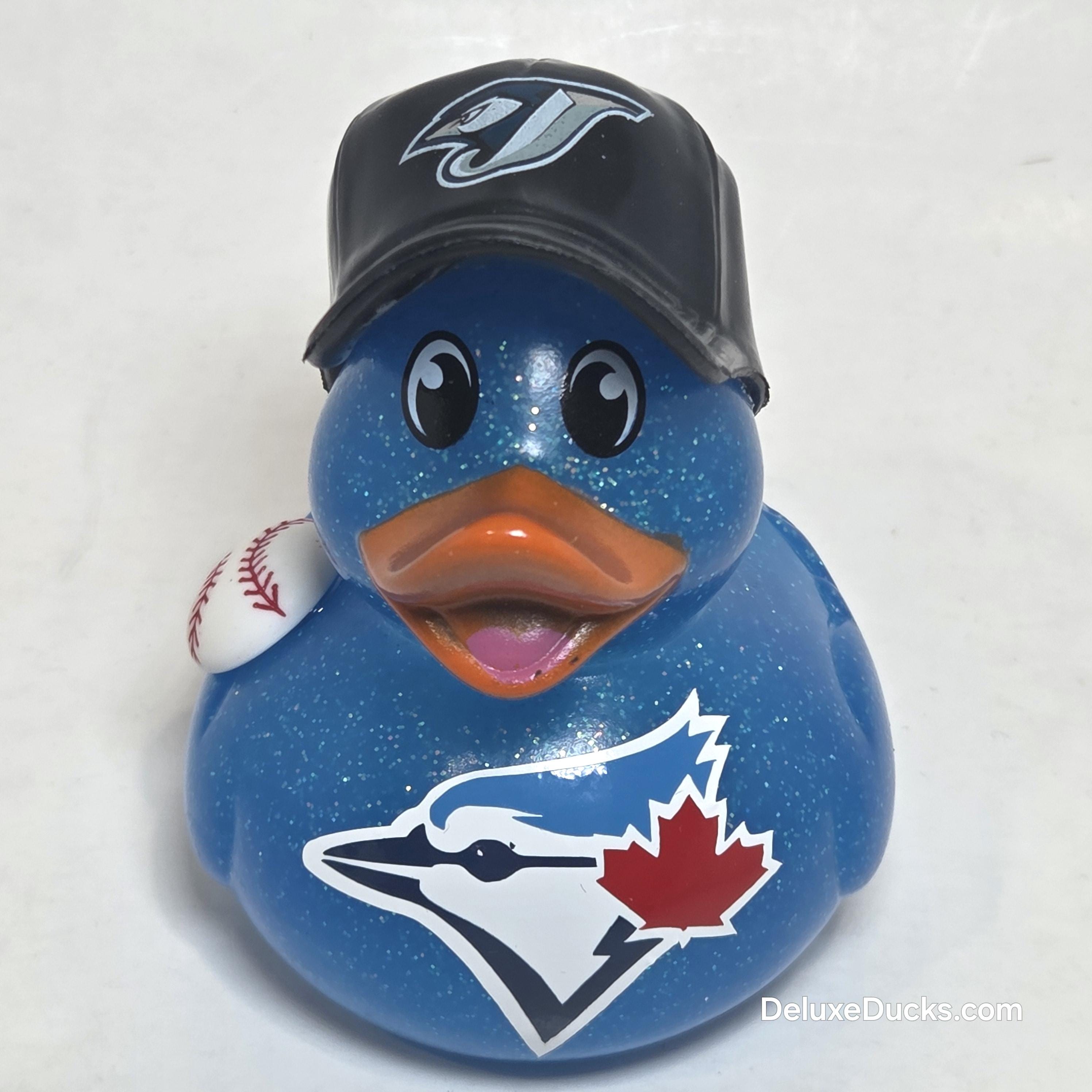 TORONTO BLUE JAYS Rubber Duck Gift Bedazzled Baseball Duck Cruise Dashboard Ducks