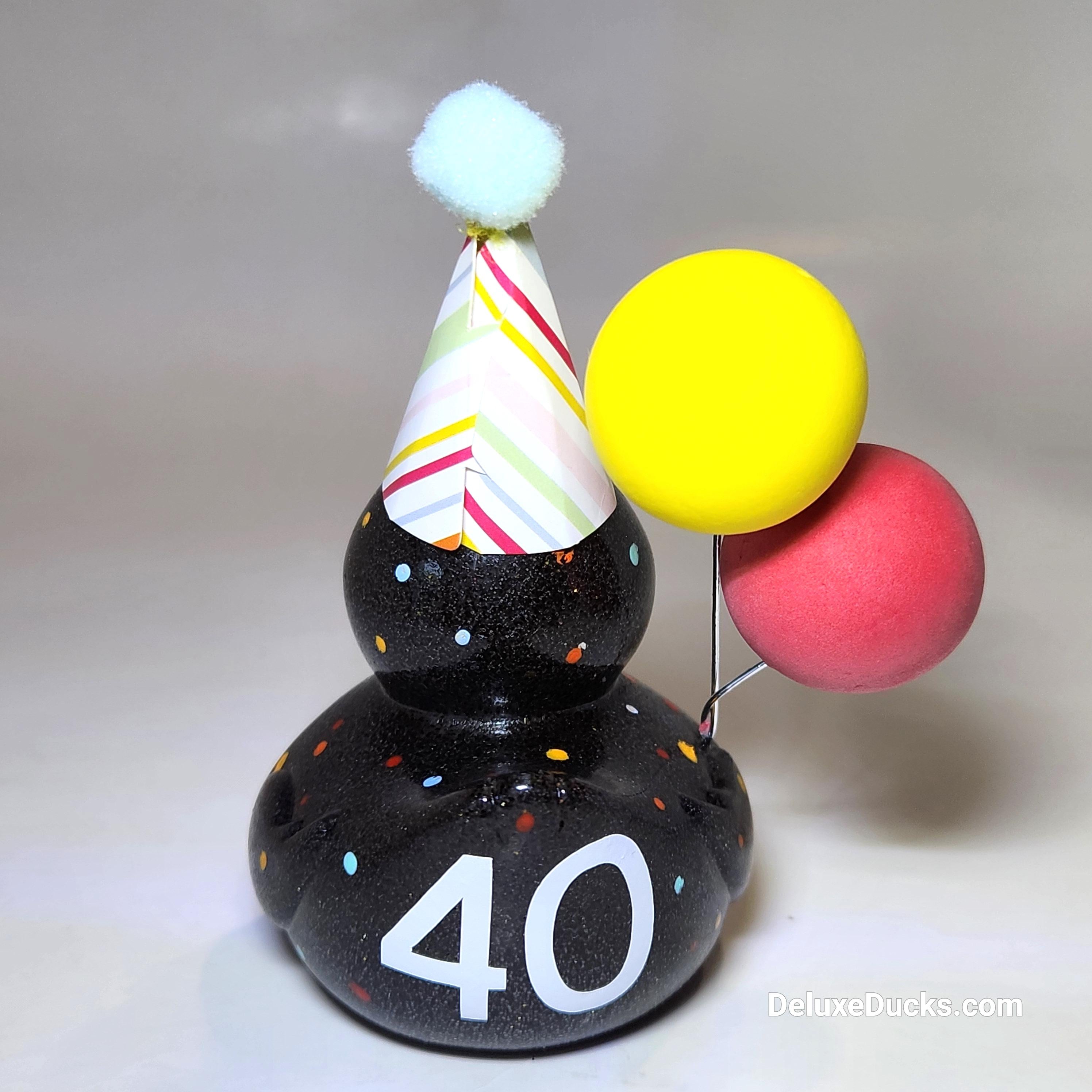 HAPPY BIRTHDAY - Any Number Rubber Duck Gift Bedazzle Unique Cruise Dashboard Duck