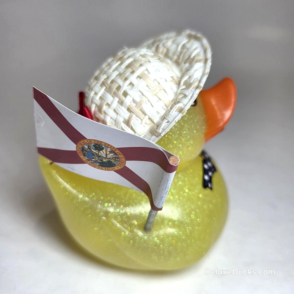 FLORIDA Rubber Duck Flag Gift Bedazzled Collectible Cruise