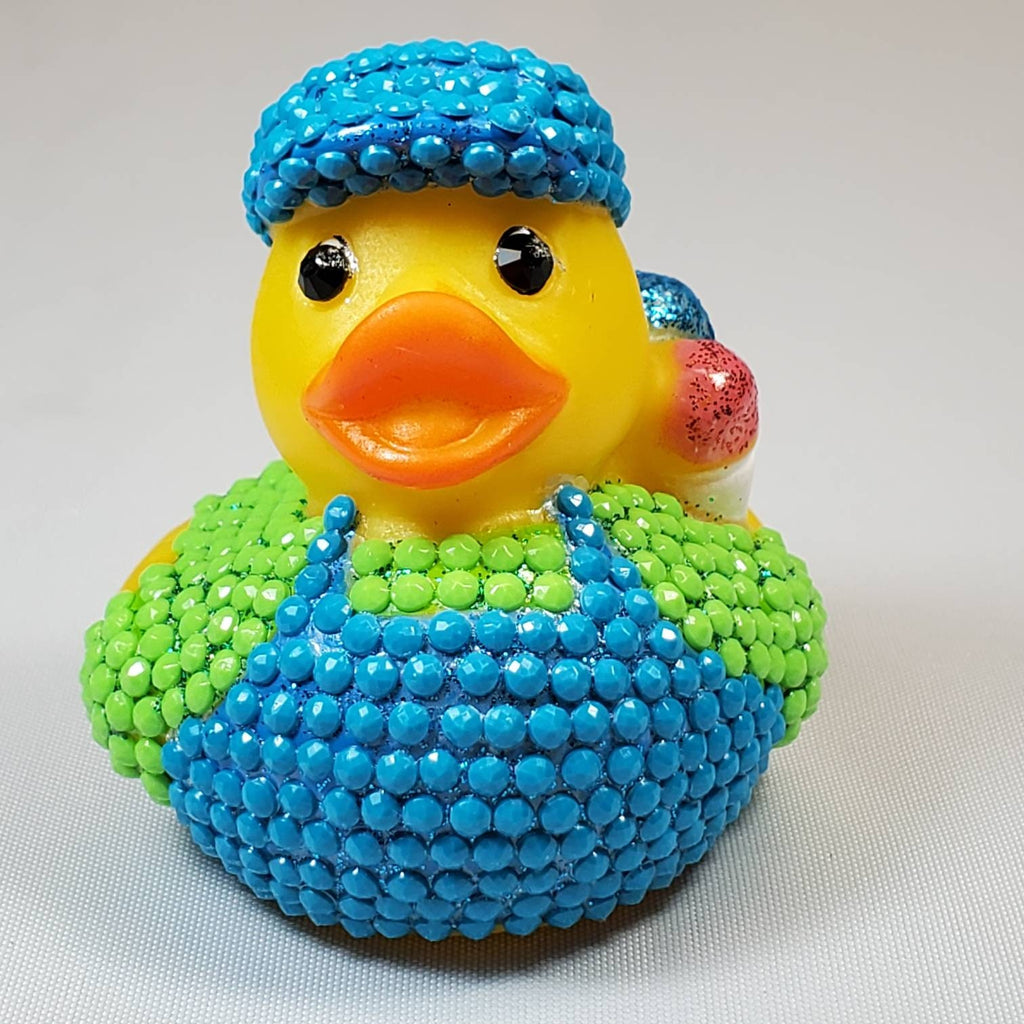 BILL McFLAPPER Rubber Duck Ducks Gift Painter Bedazzled Bling Collectible Gift Rubber Ducks Cruise Ducks