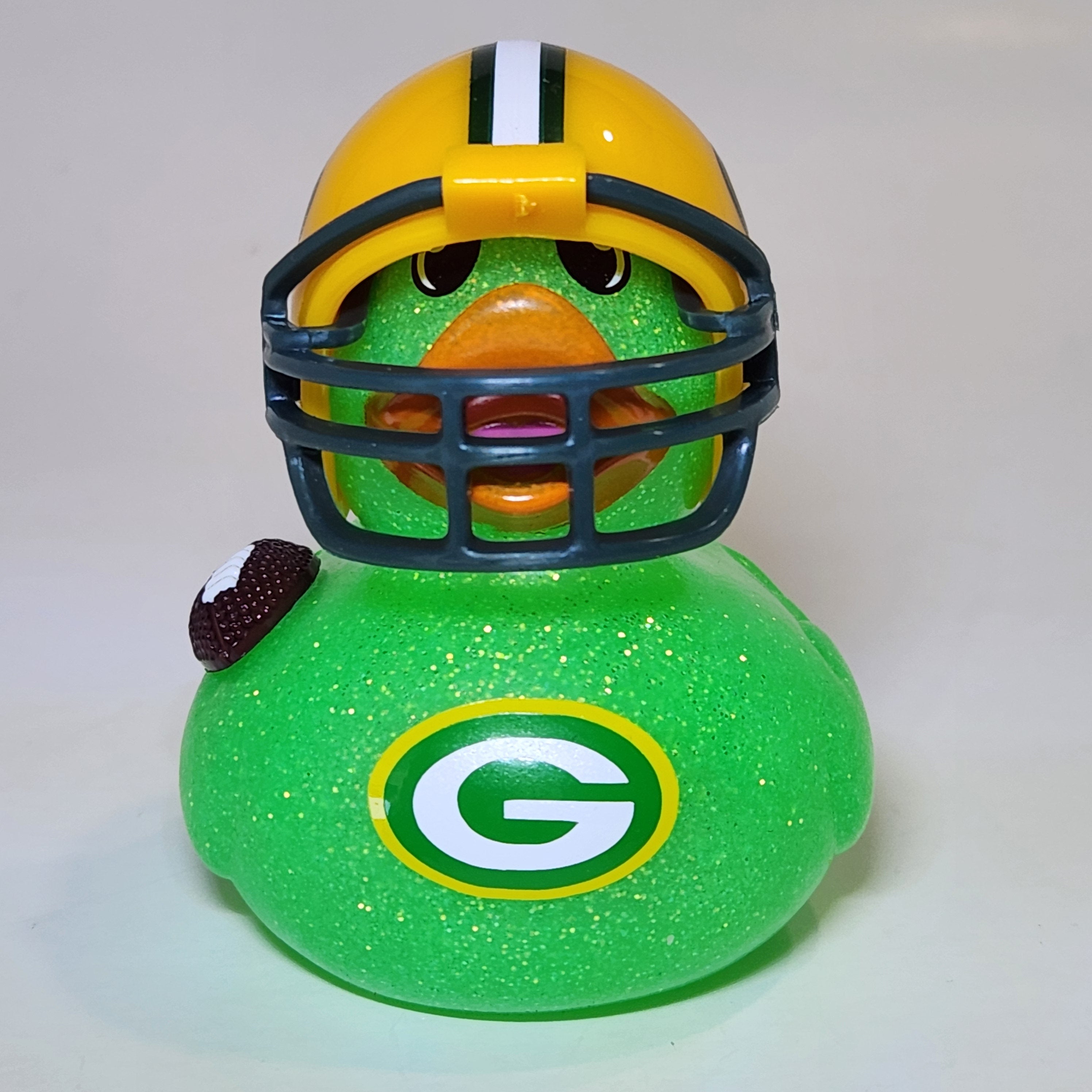 GREEN BAY PACKERS Rubber Duck Gift Bedazzled Duck Cruise Dashboard Ducks