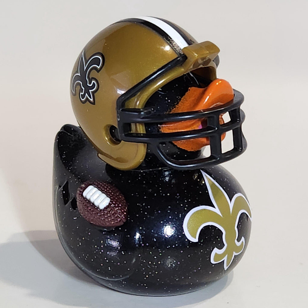 NEW ORLEANS SAINTS Rubber Duck Gift Bedazzled Football nfl Duck Cruise Dashboard Ducks
