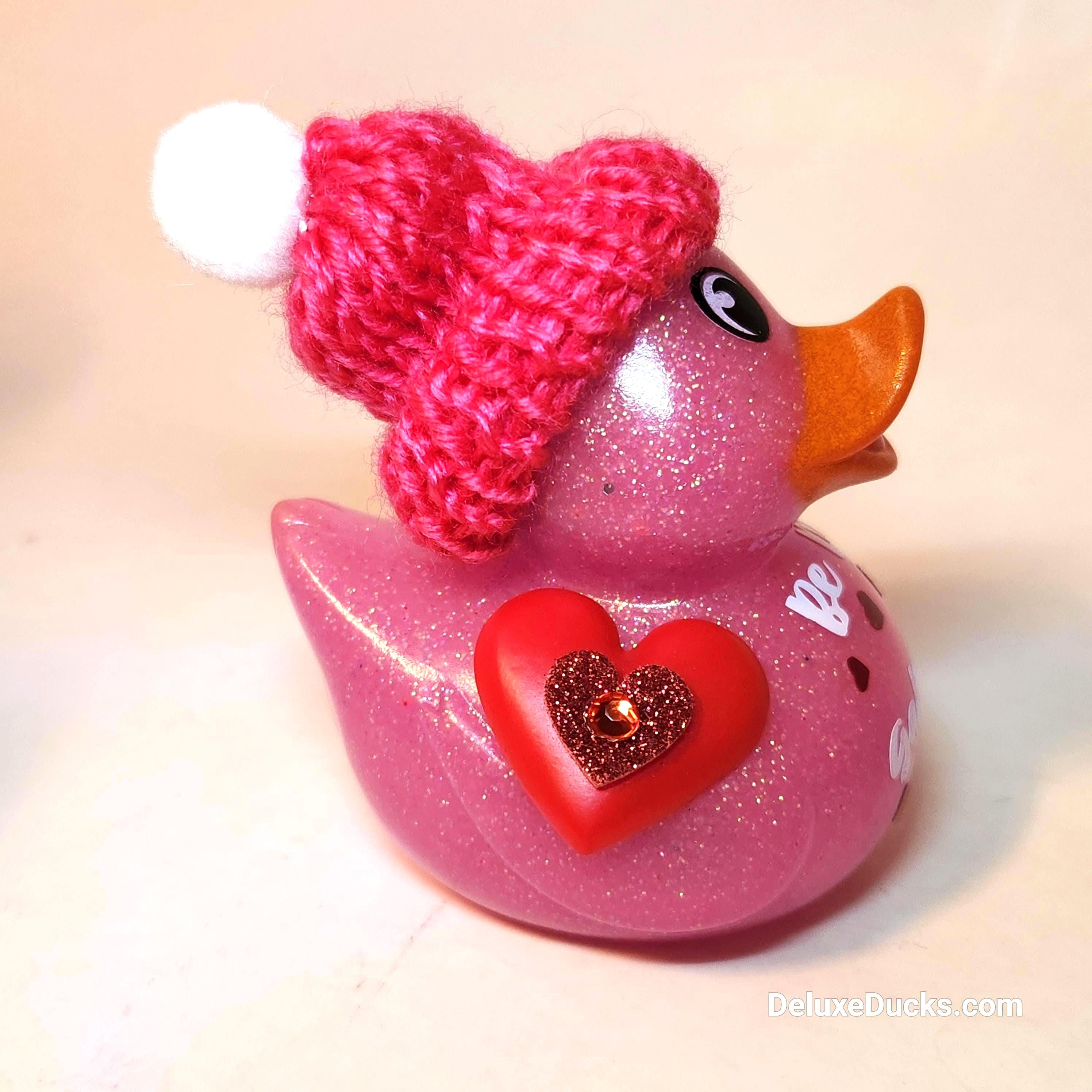 BE MY GALENTINE Rubber Duck Valentines Gift Pink Bedazzled Collectible Cruise