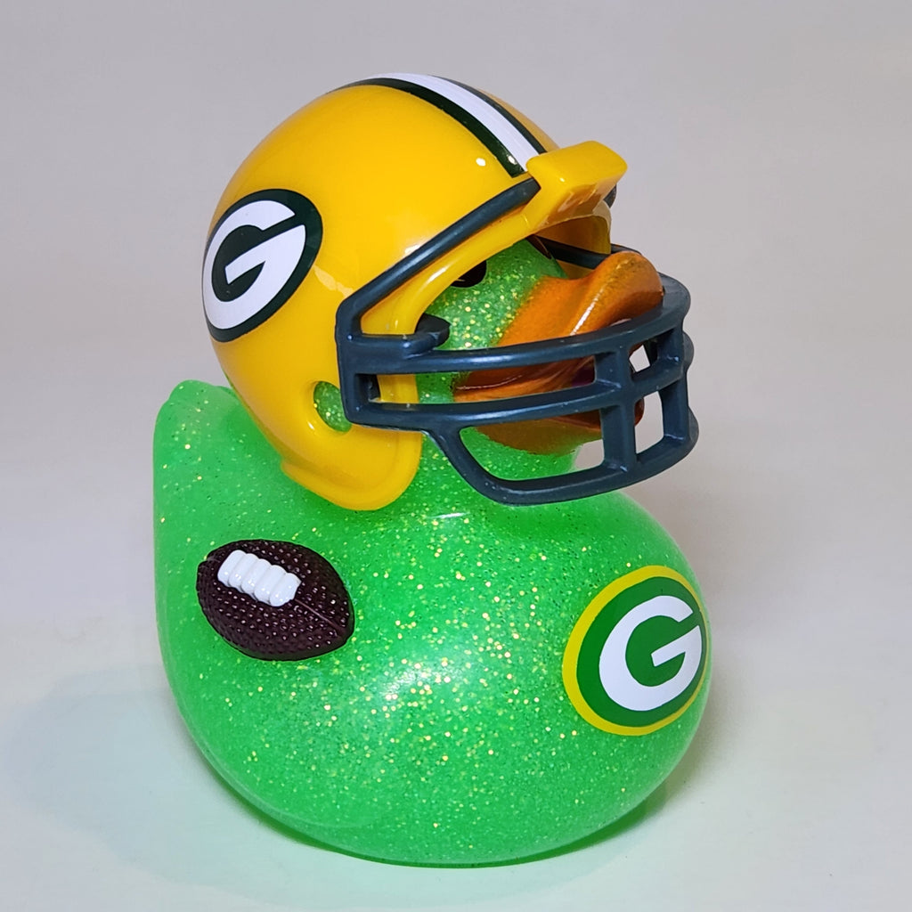 GREEN BAY PACKERS Rubber Duck Gift Bedazzled Duck Cruise Dashboard Ducks