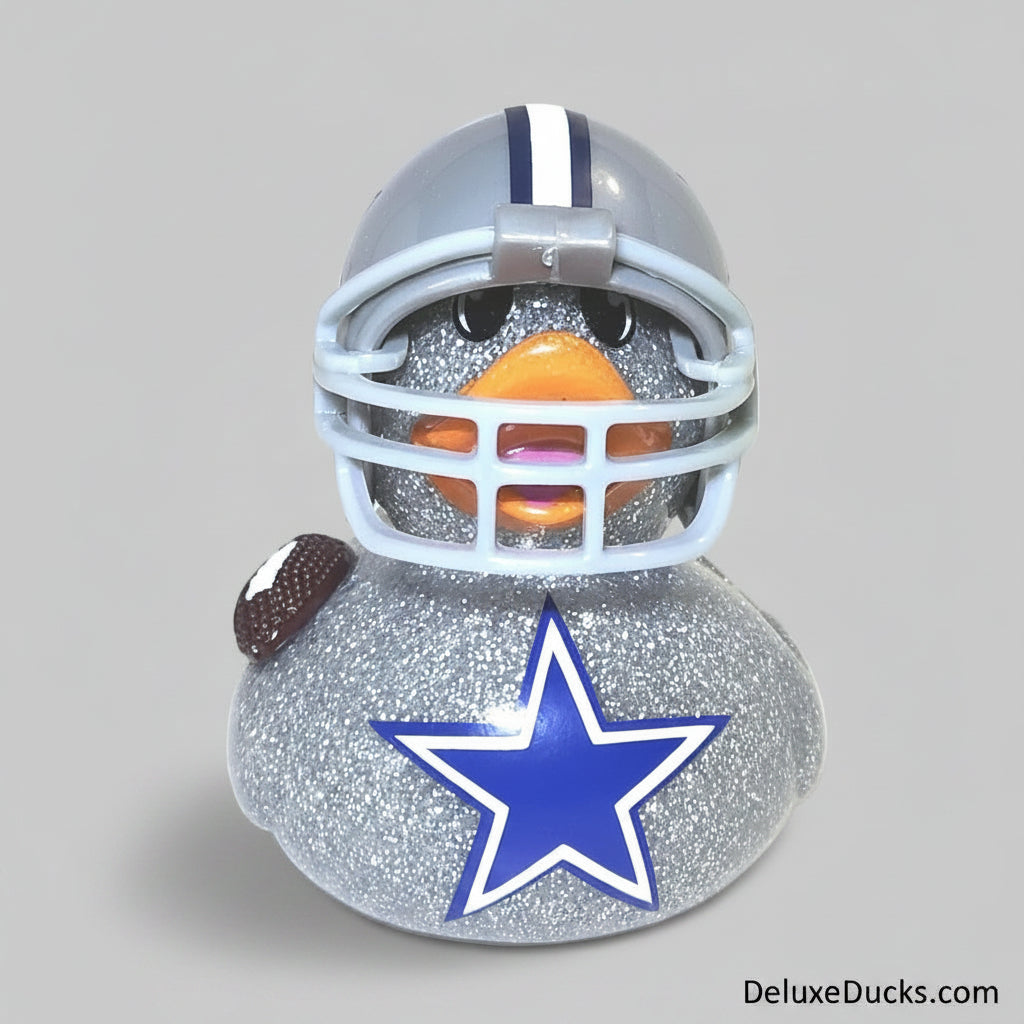 Penguin with football helmet and star, likely representing a sports team