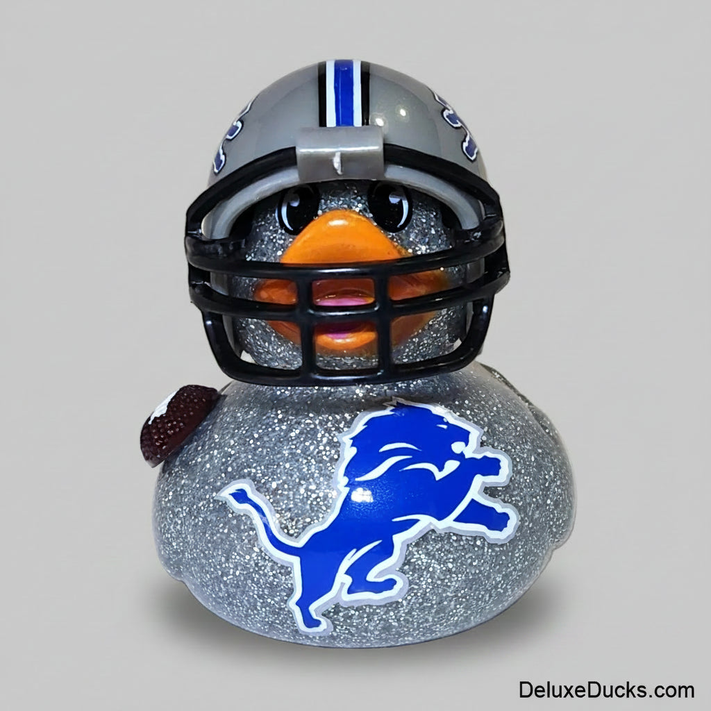 DETROIT LIONS Rubber Duck Gift Bedazzled nfl Duck Cruise Dashboard Ducks