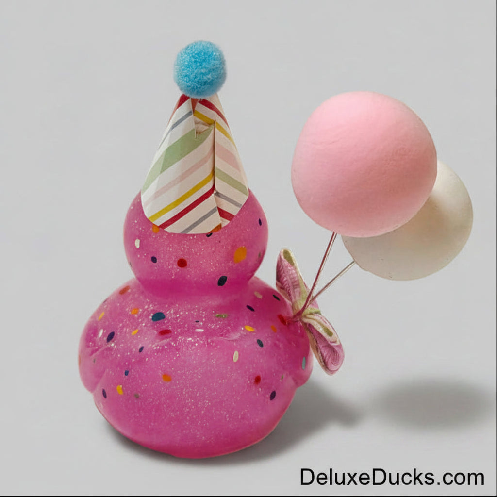 HAPPY BIRTHDAY - Any Number Rubber Duck Gift Bedazzle Unique Cruise Dashboard Duck