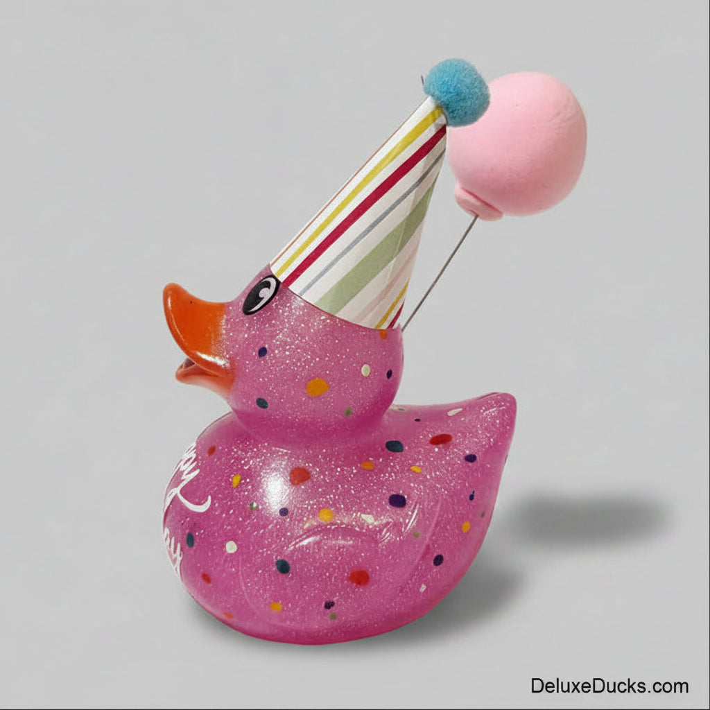 HAPPY BIRTHDAY - Any Number Rubber Duck Gift Bedazzle Unique Cruise Dashboard Duck