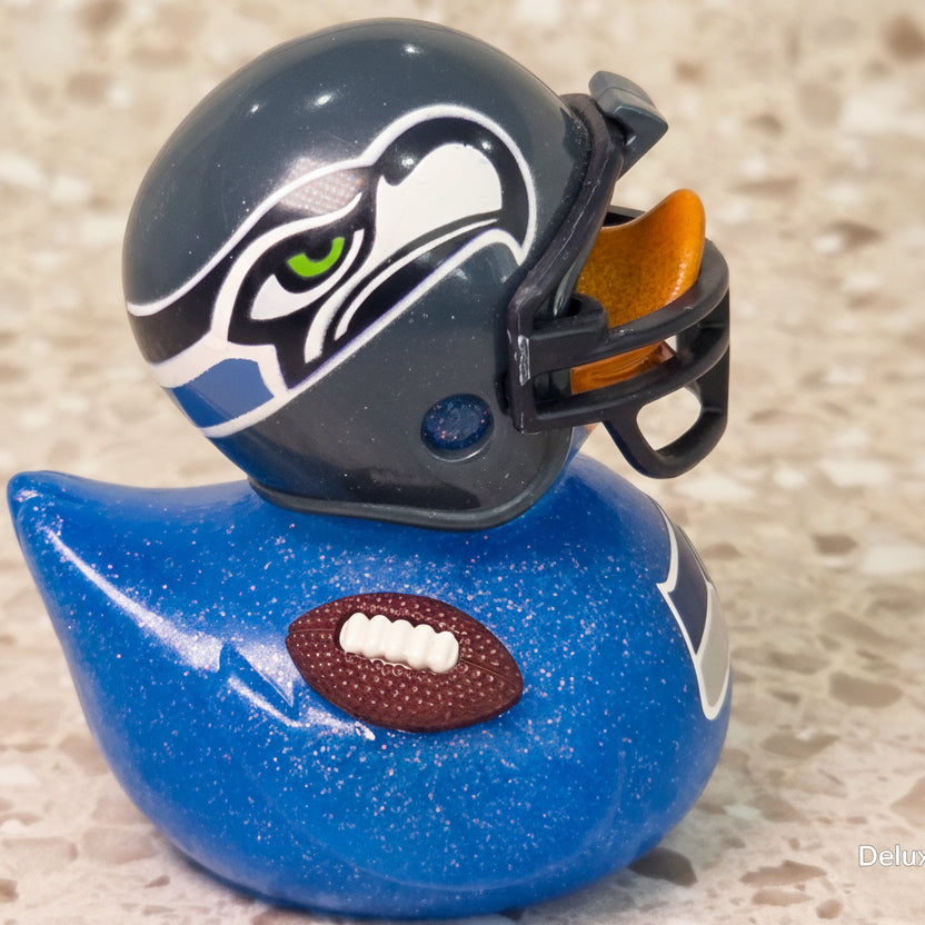 SEATTLE SEAHAWKS Rubber Duck Gift NFL Football Bedazzled Collectible Duck