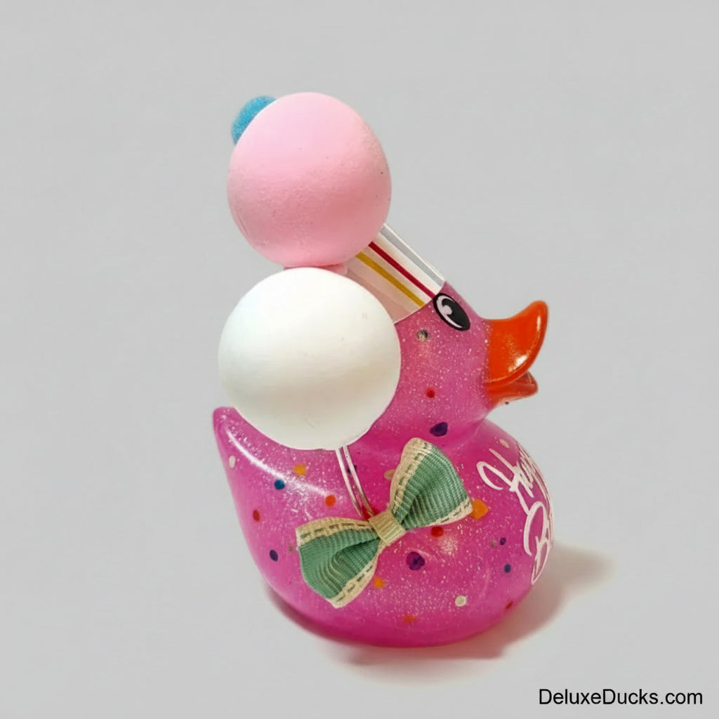HAPPY BIRTHDAY - Any Number Rubber Duck Gift Bedazzle Unique Cruise Dashboard Duck
