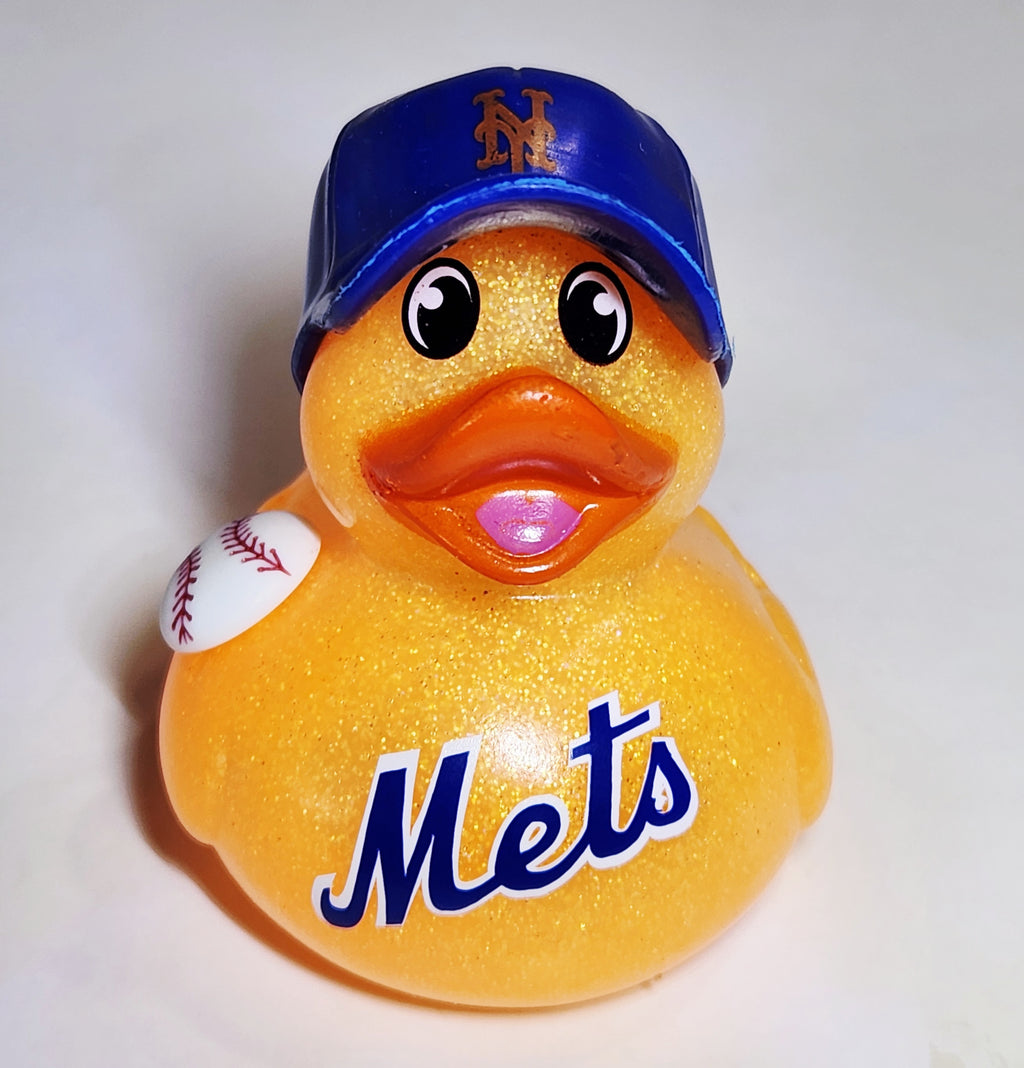 NEW YORK METS Rubber Duck Gift Baseball Bedazzled Collectible Duck